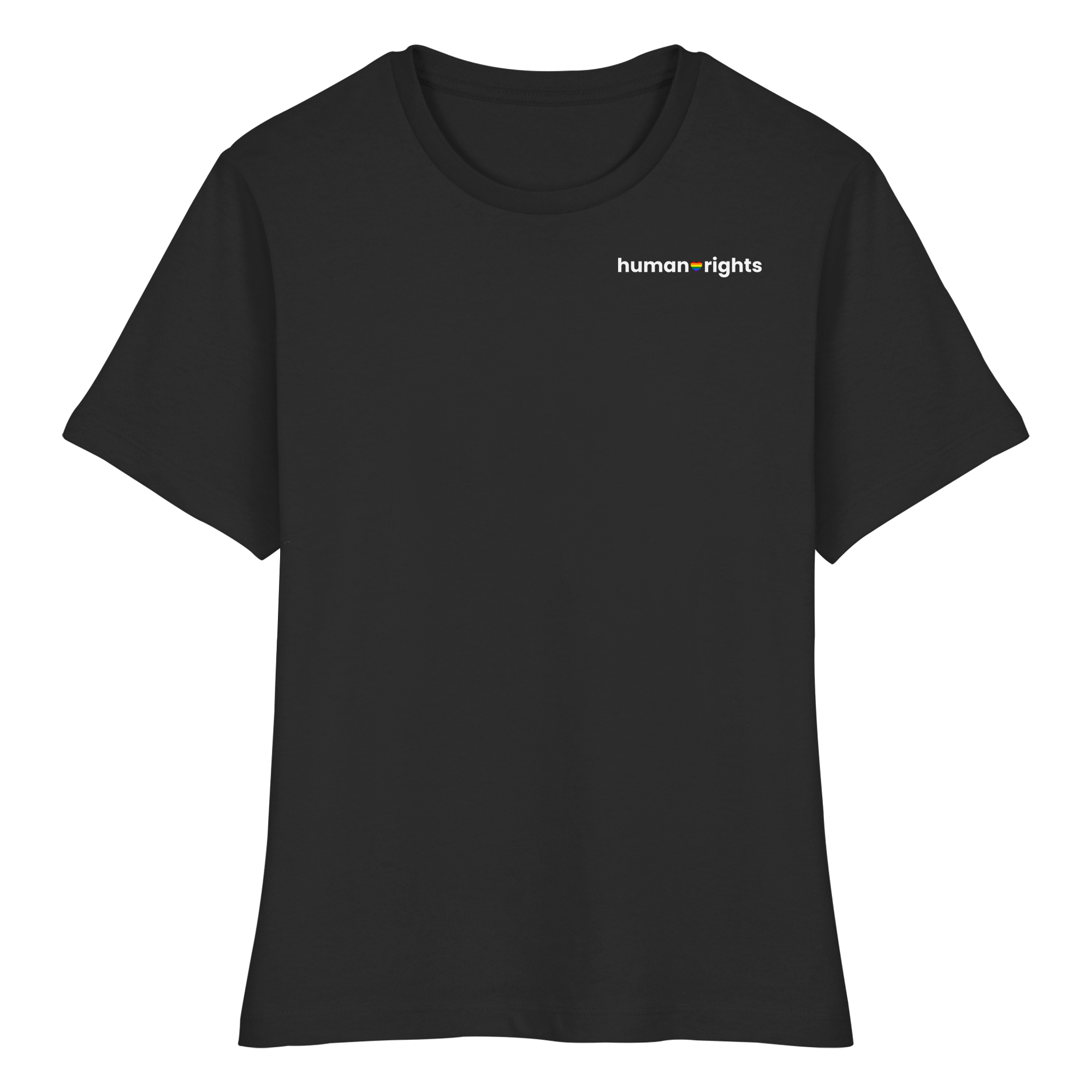 human Rights "Rainbow Heart Edition" - Fitted Ladies Organic Shirt