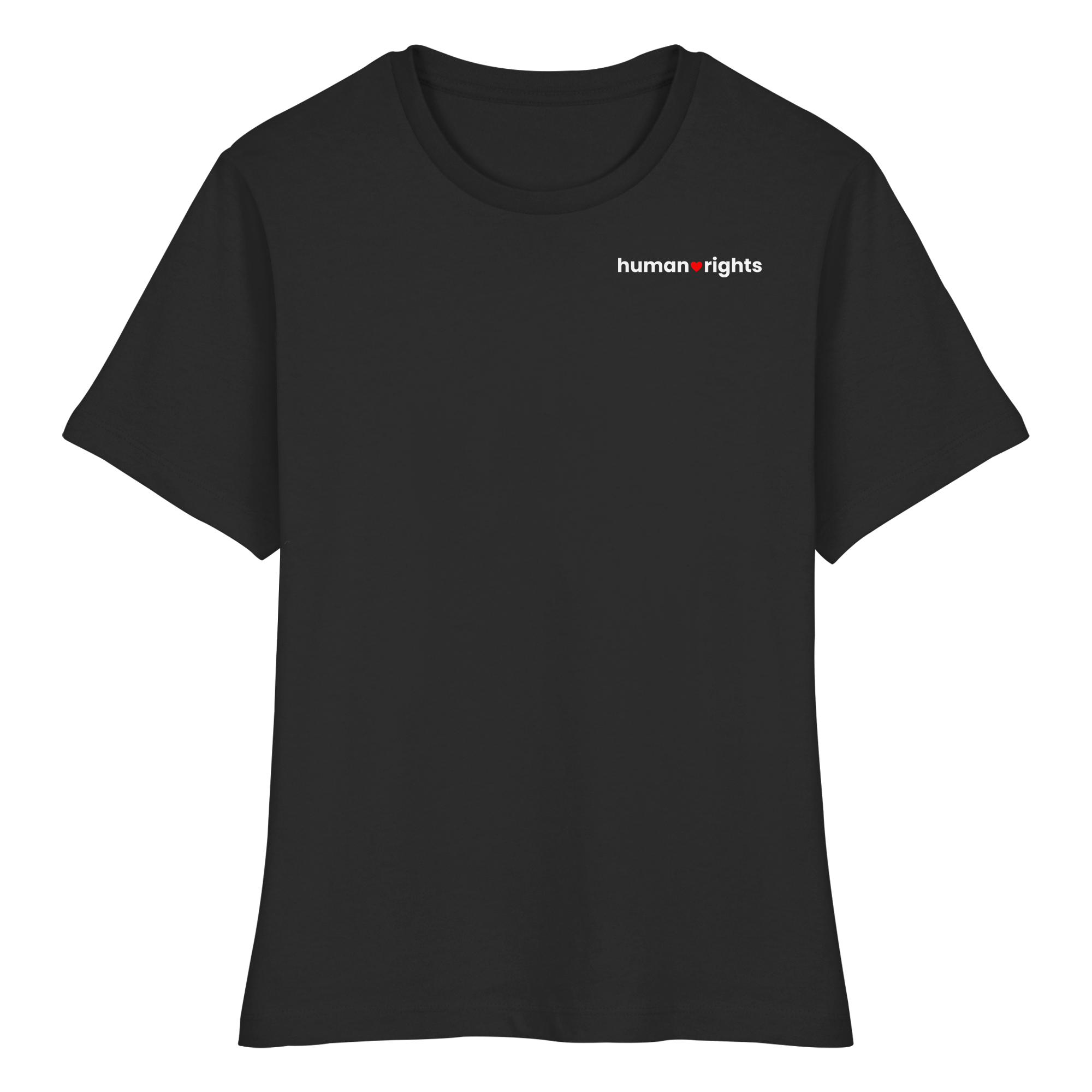 human rights "Red Heart Edition" - Fitted Ladies Organic Shirt