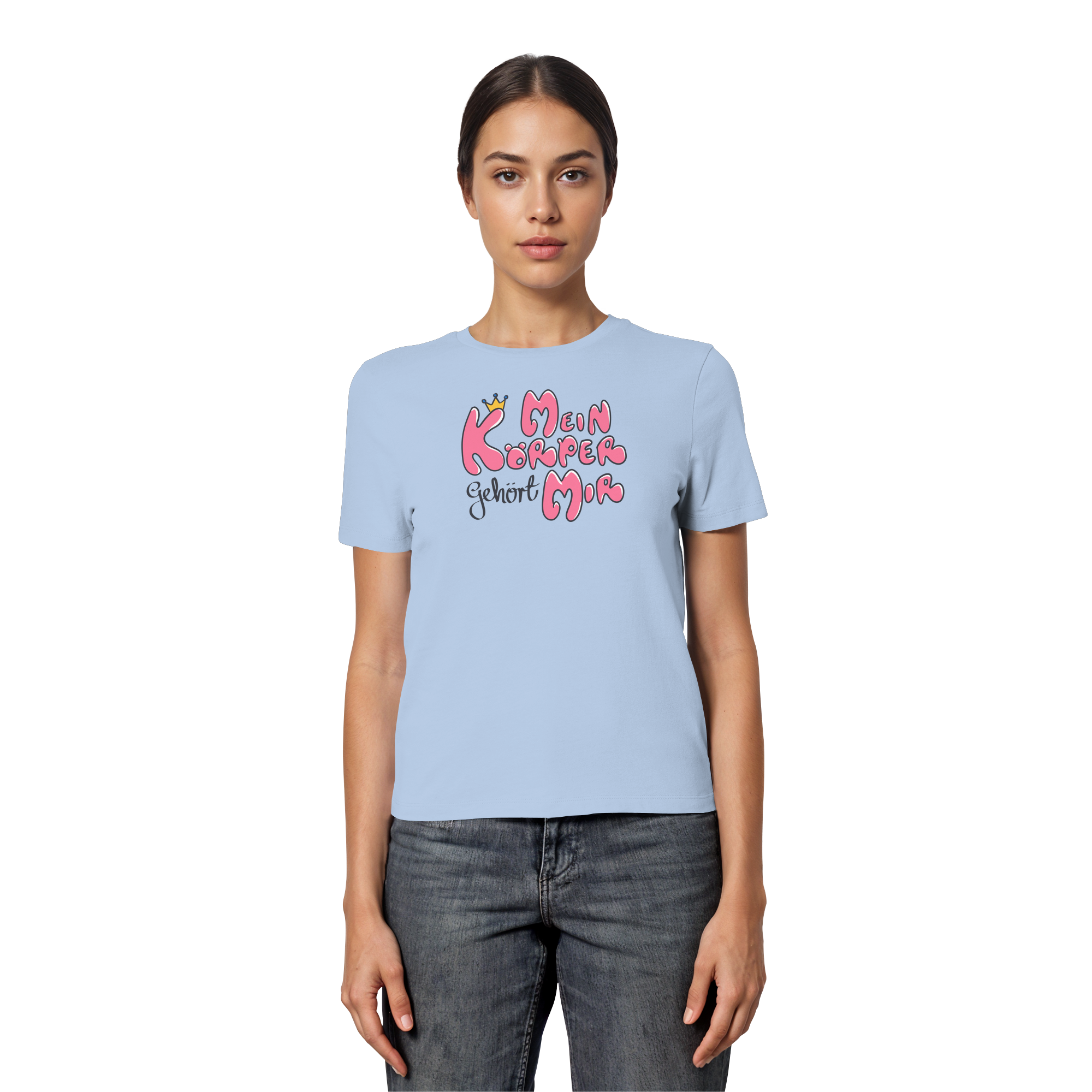 Mein Körper gehört mir "Pinke Edition" - Fitted Ladies Organic Shirt