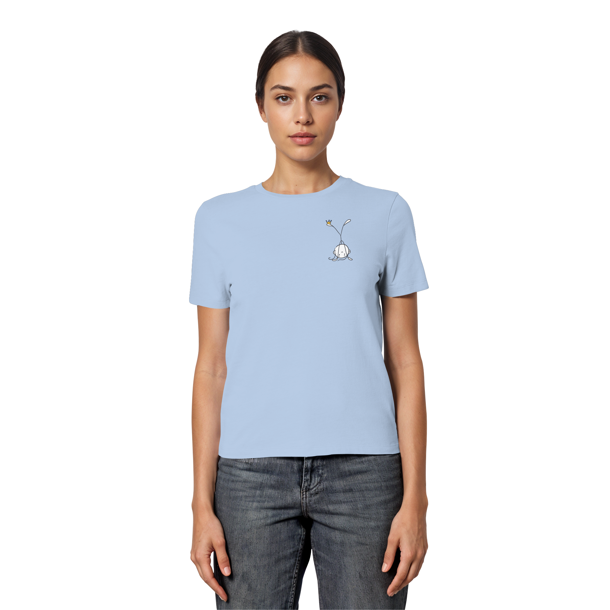 Mein Körper gehört mir "Schwarze Edition" Backprint - Fitted Ladies Organic Shirt