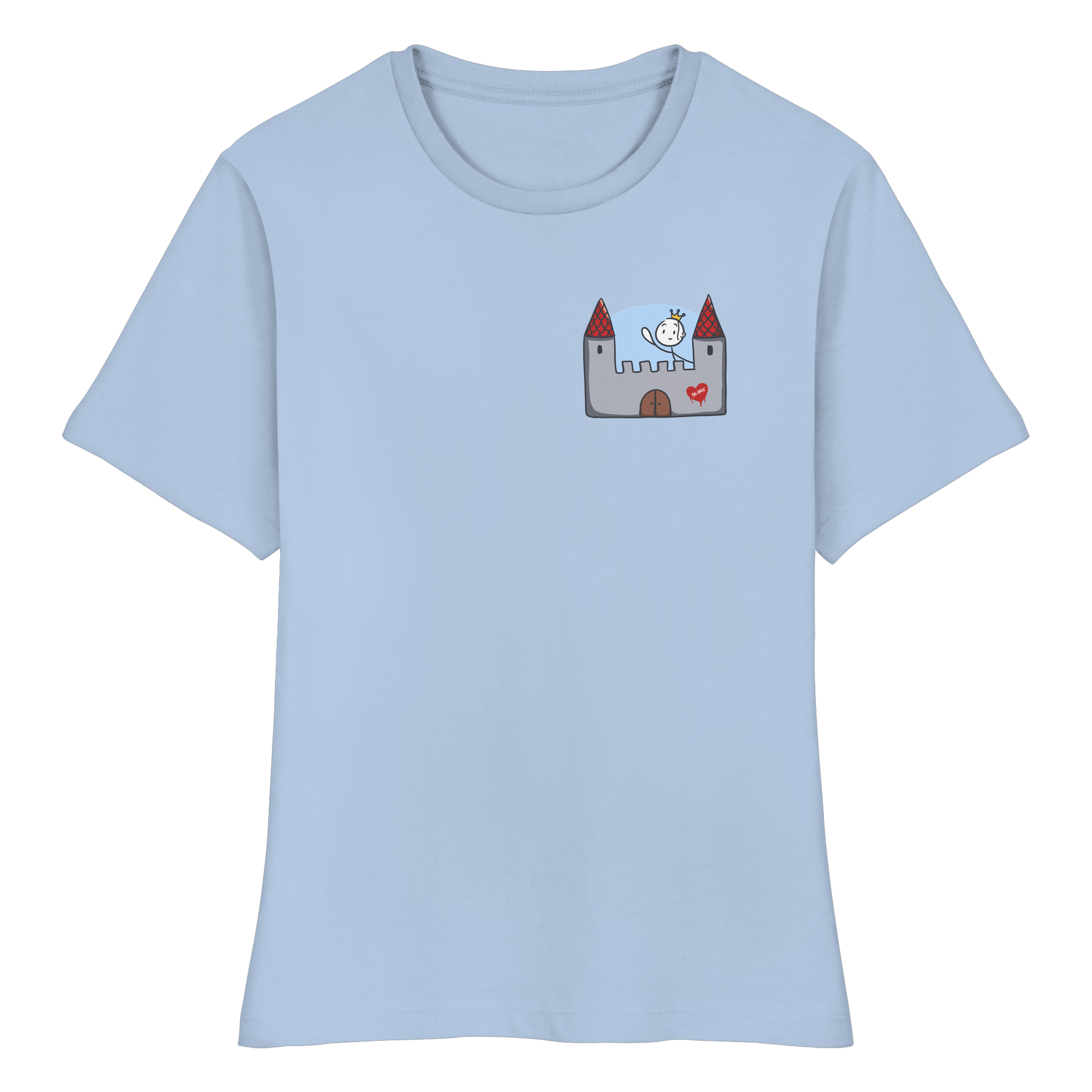 Hier und jetzt bin ich in Sicherheit "Schwarze Edition" Backprint - Fitted Ladies Organic Shirt