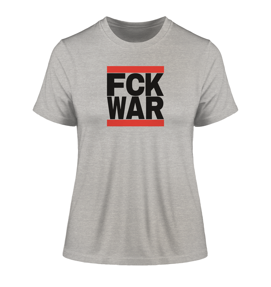 FCK WAR (schwarze Schrift) - Fitted Ladies Organic Shirt