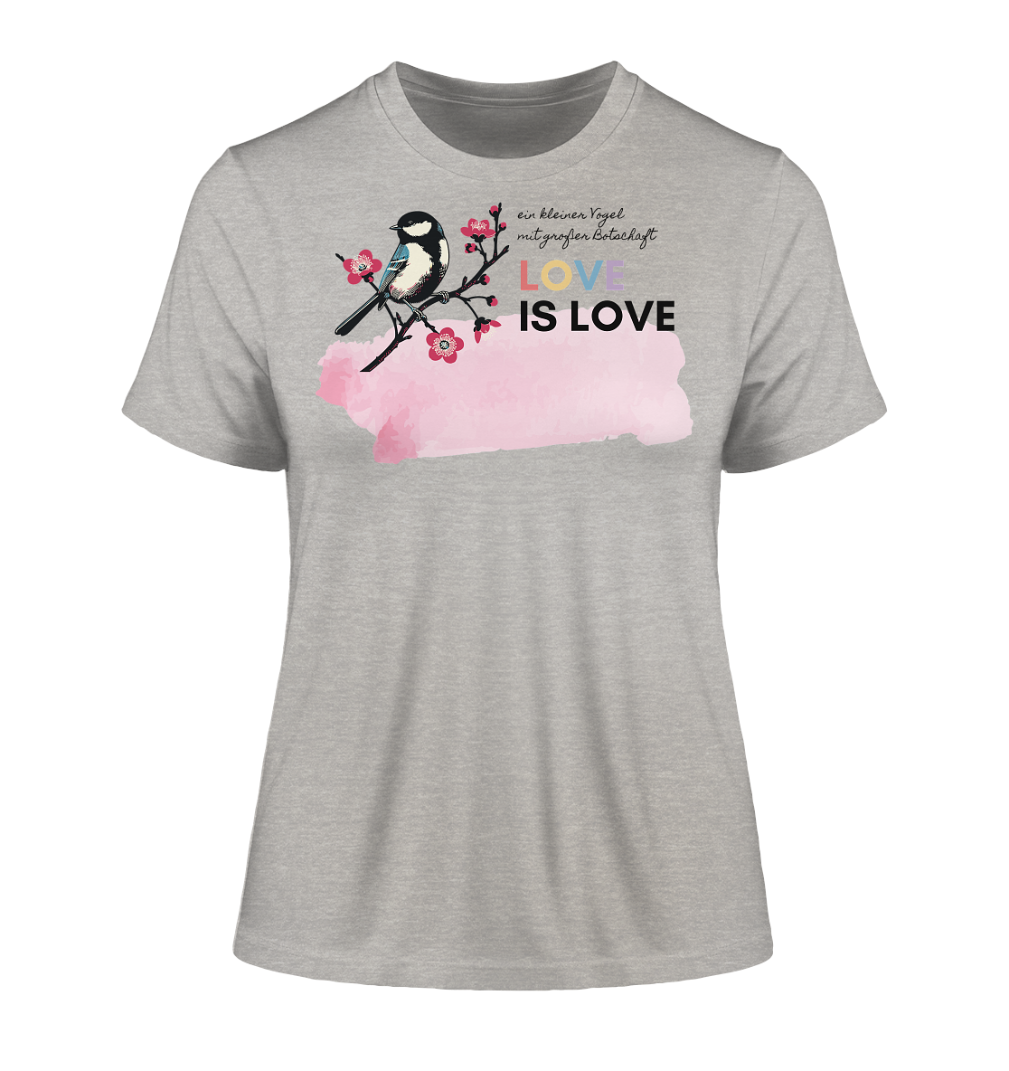 Kleine Flügel, große Botschaft - Fitted Ladies Organic Shirt