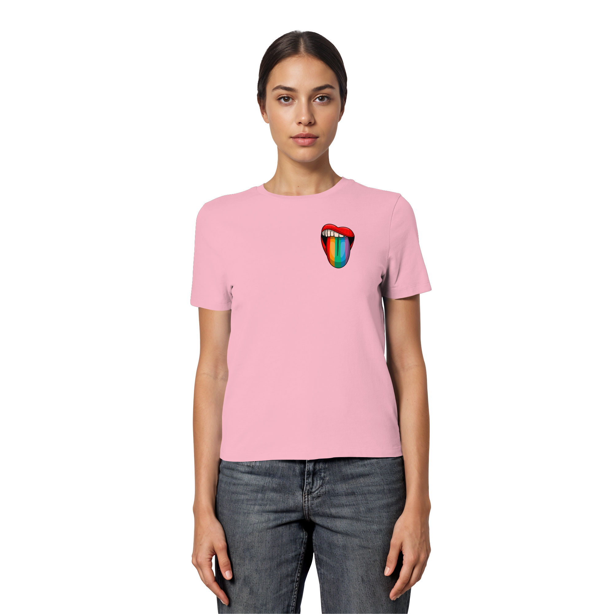 Speak Up or Shut Up Backprint - Fitted Ladies Organic Shirt