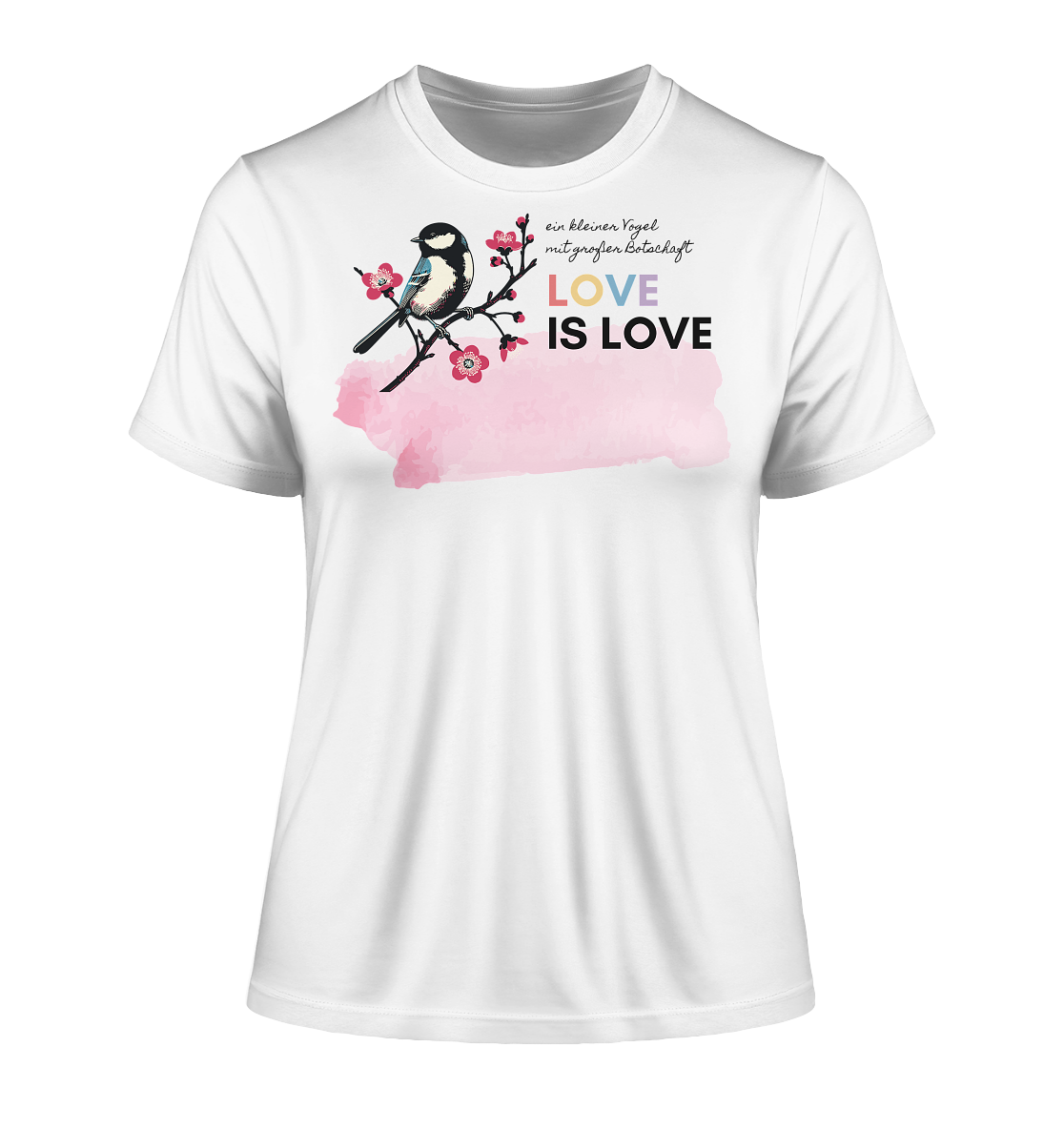 Kleine Flügel, große Botschaft - Fitted Ladies Organic Shirt