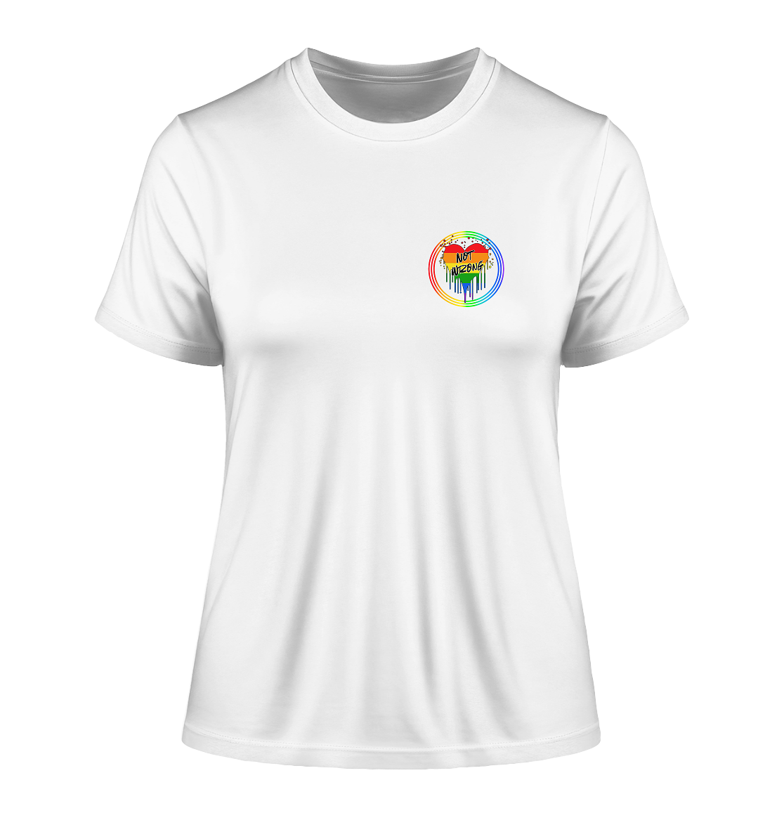 Queer Not Wrong "Regenbogenkreis Edition" - Fitted Ladies Organic Shirt