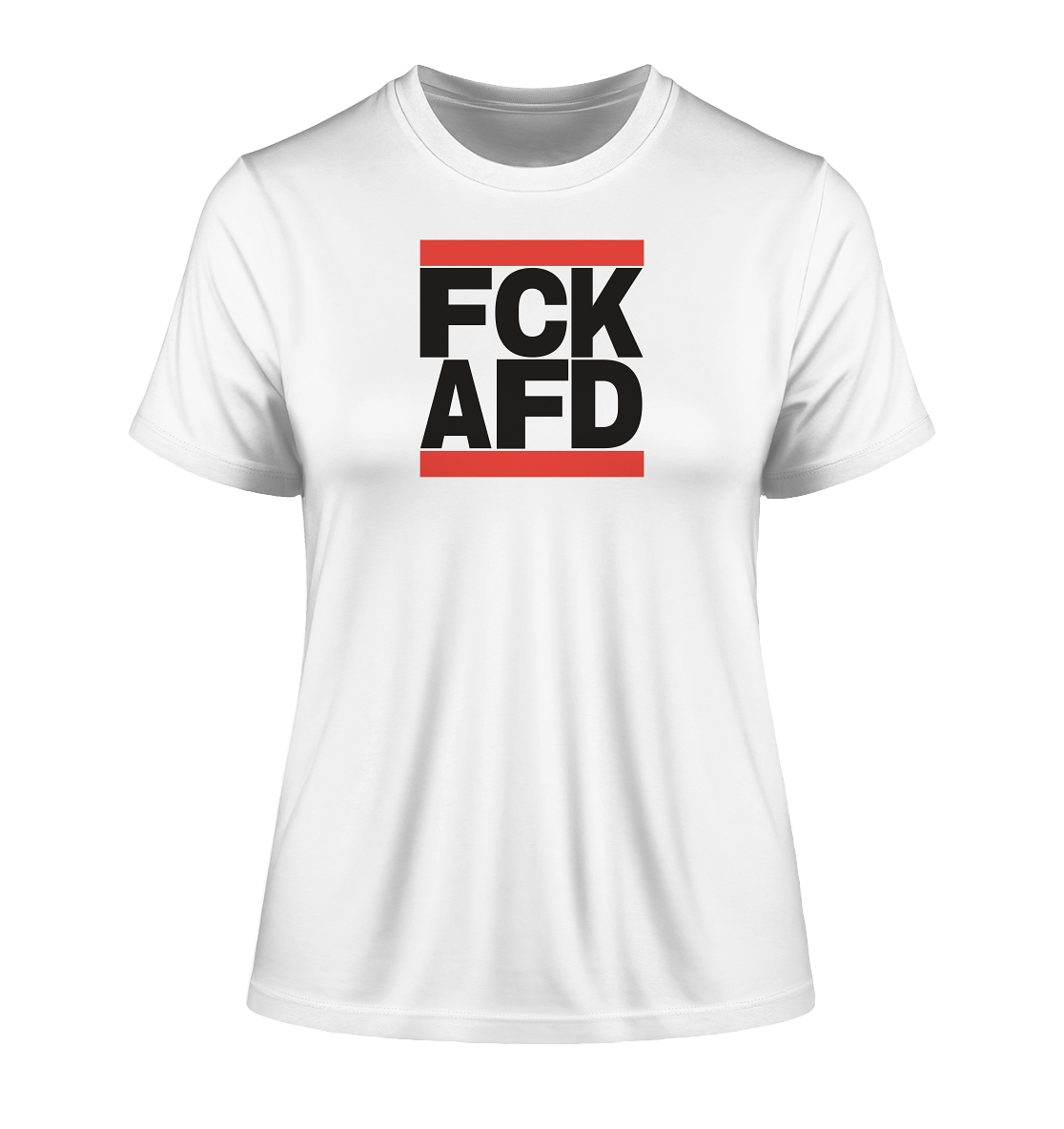 FCK AFD (schwarze Schrift) - Fitted Ladies Organic Shirt