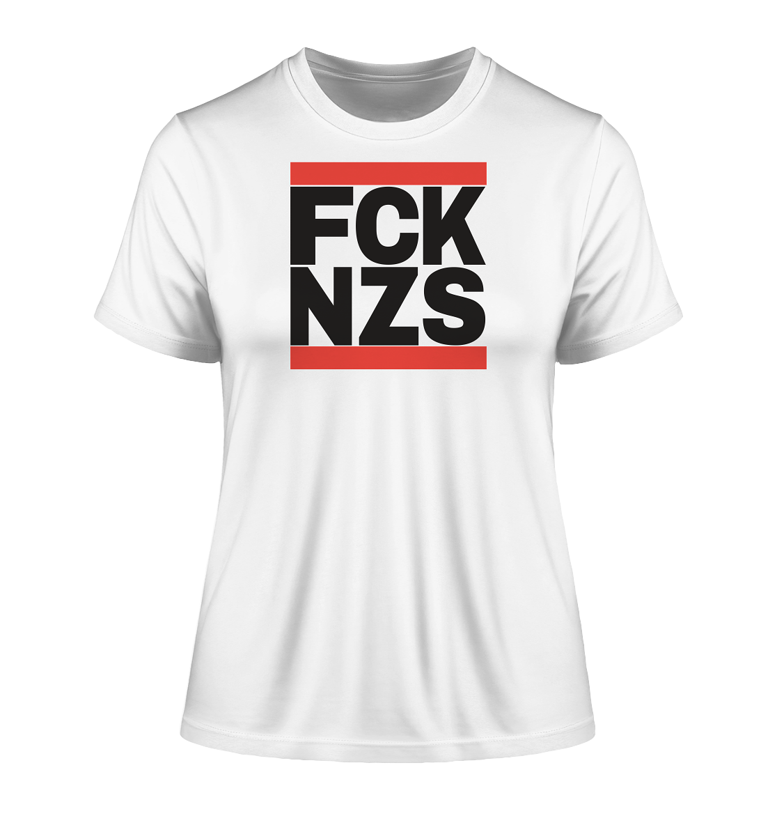 FCK NZS (schwarze Schrift) - Fitted Ladies Organic Shirt