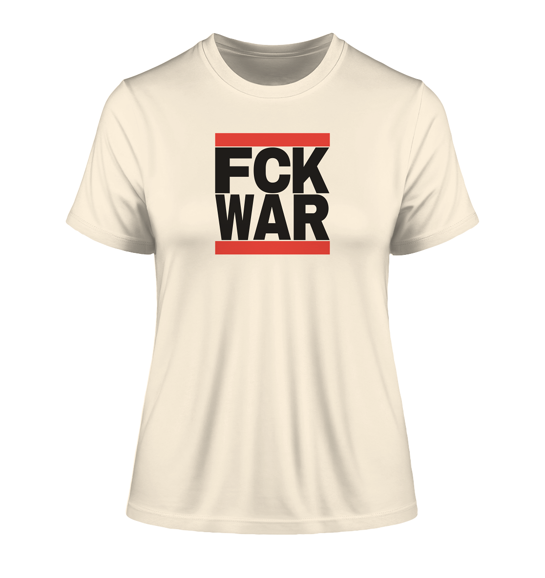 FCK WAR (schwarze Schrift) - Fitted Ladies Organic Shirt