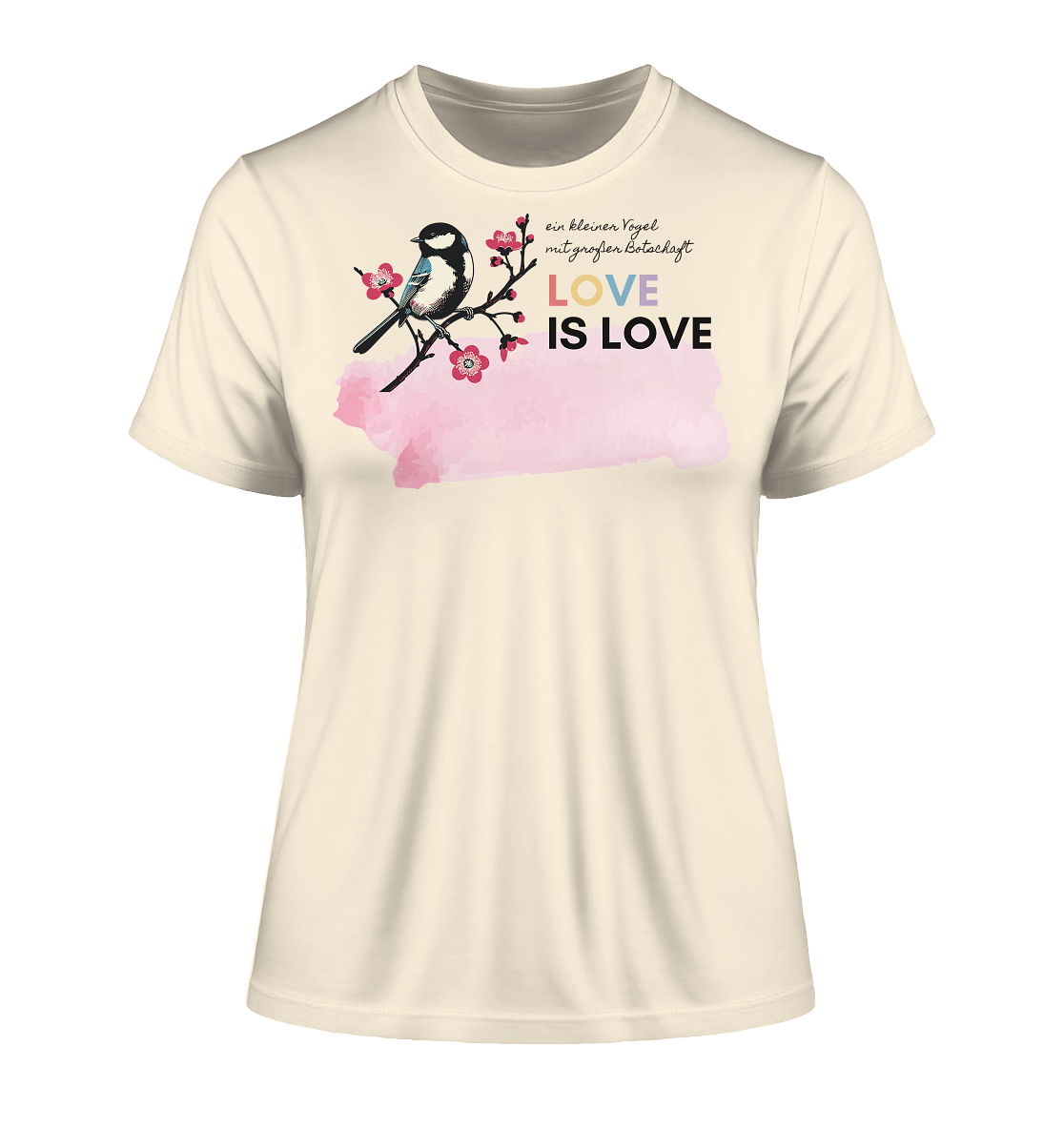Kleine Flügel, große Botschaft - Fitted Ladies Organic Shirt