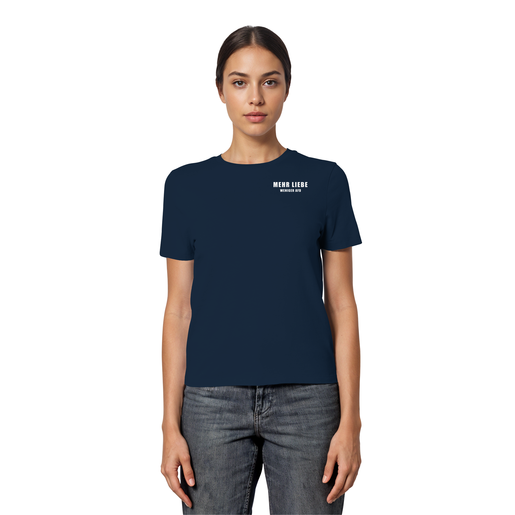 Mehr Lieber Weniger AfD - Fitted Ladies Organic Shirt