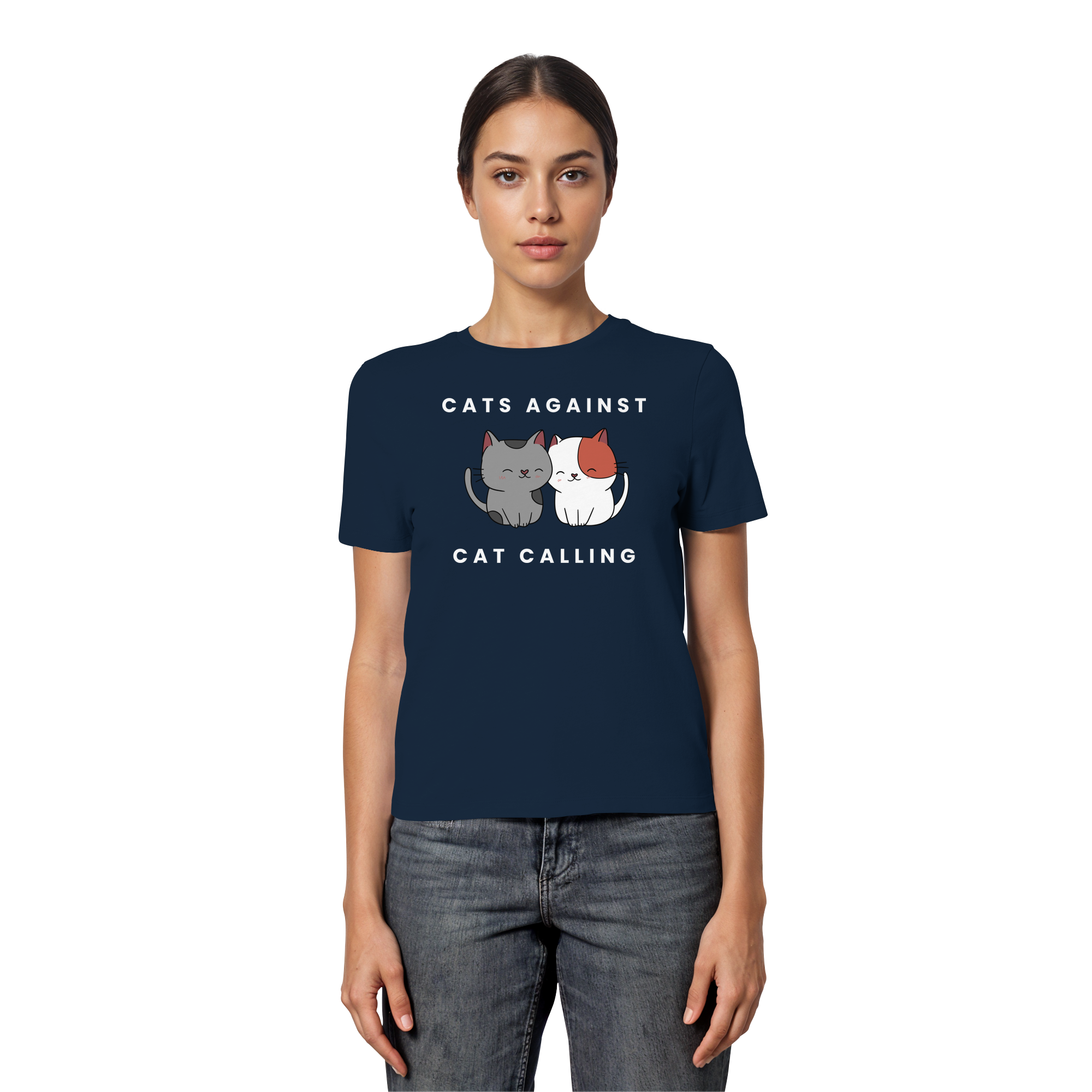 Cats Against Catcalling "Cuddle Edition" - Fitted Ladies Organic Shirt