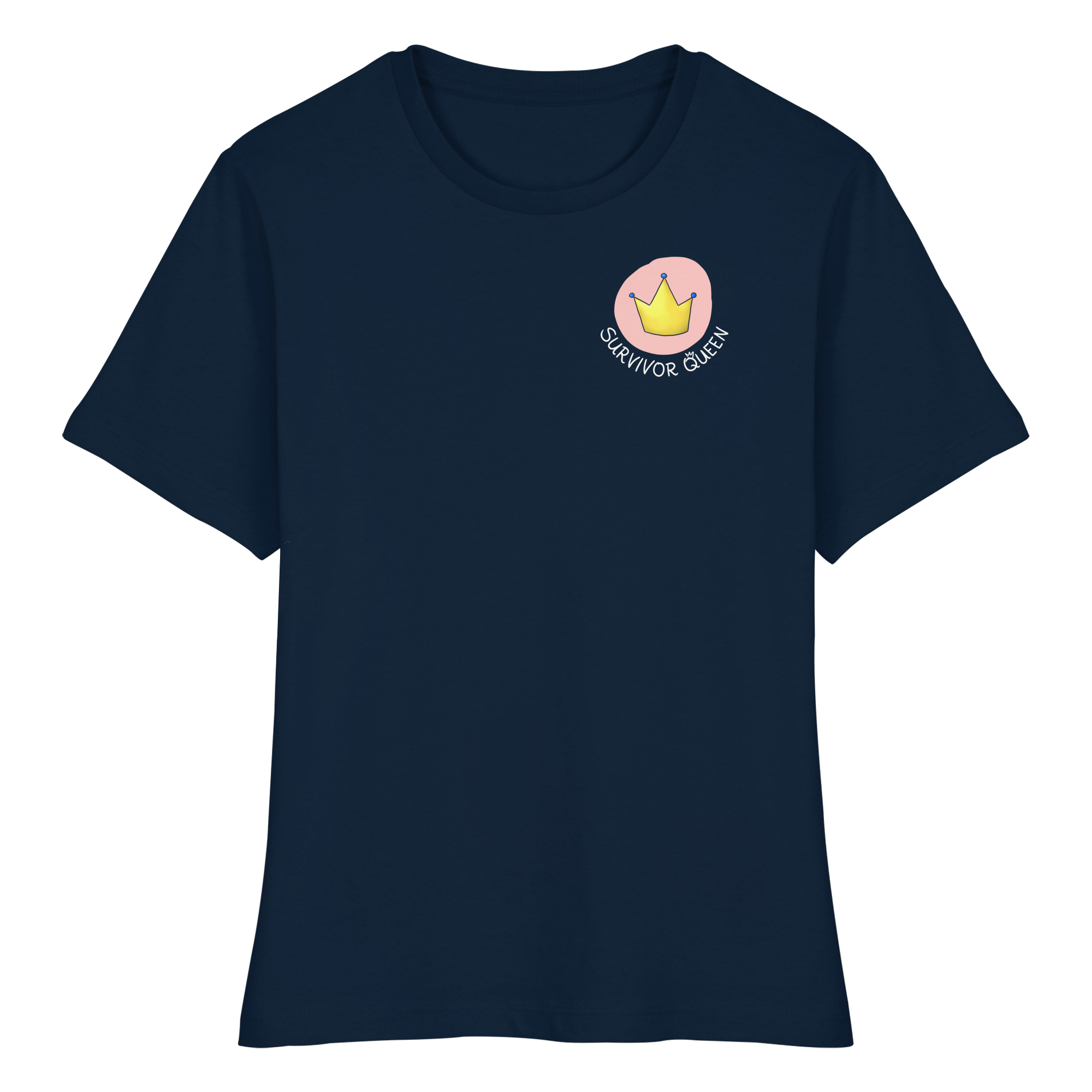 Survivor Queens Logo "Schriftzug Edition" Brustprint (dunkel) - Fitted Ladies Organic Shirt