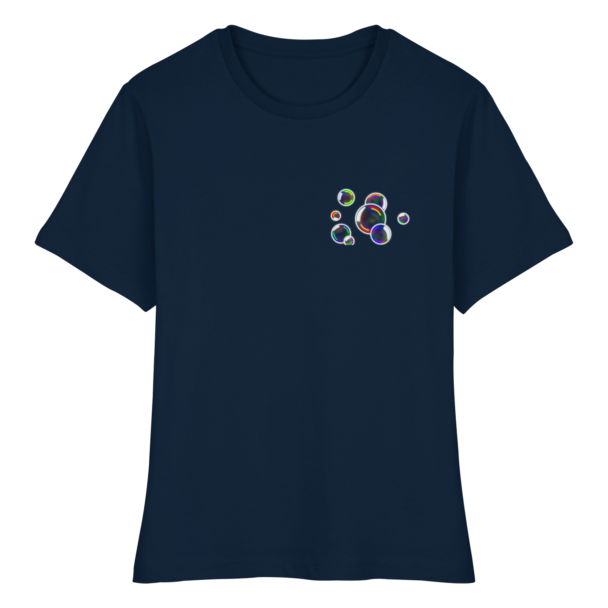 Regenbogen Seifenblasen - Fitted Ladies Organic Shirt