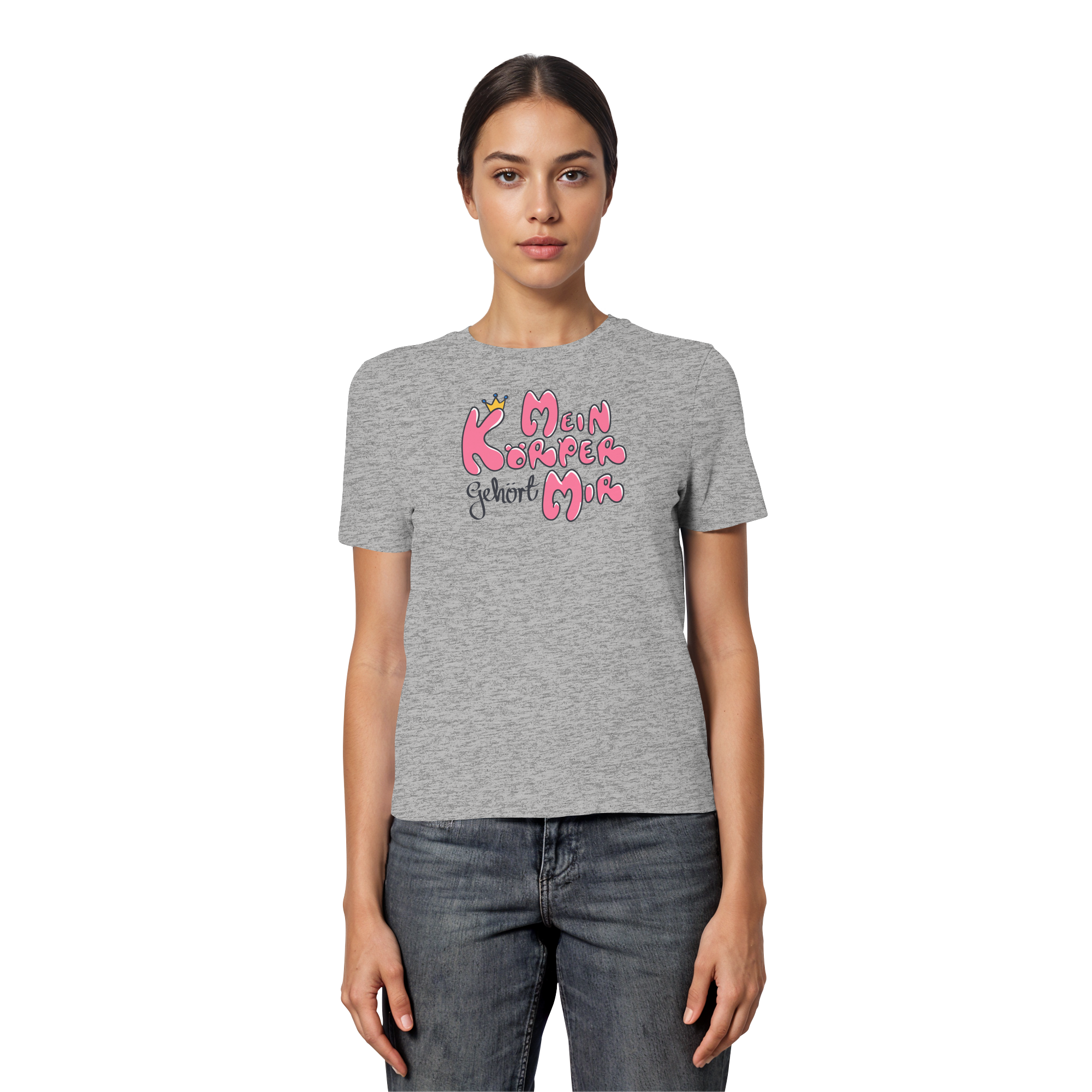 Mein Körper gehört mir "Pinke Edition" - Fitted Ladies Organic Shirt