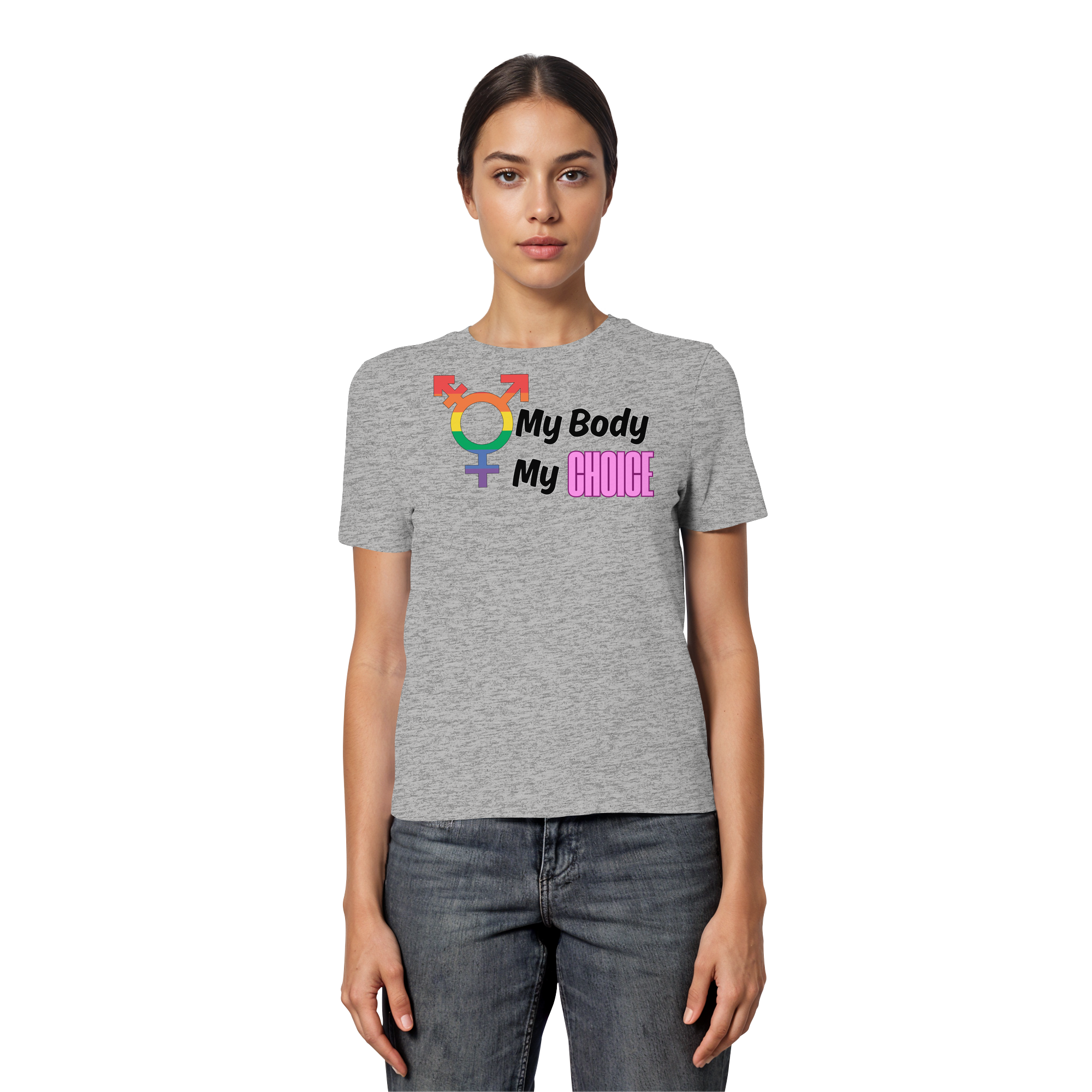 My Body My Choice "Rainbow Resistance Edition" - Fitted Ladies Organic Shirt