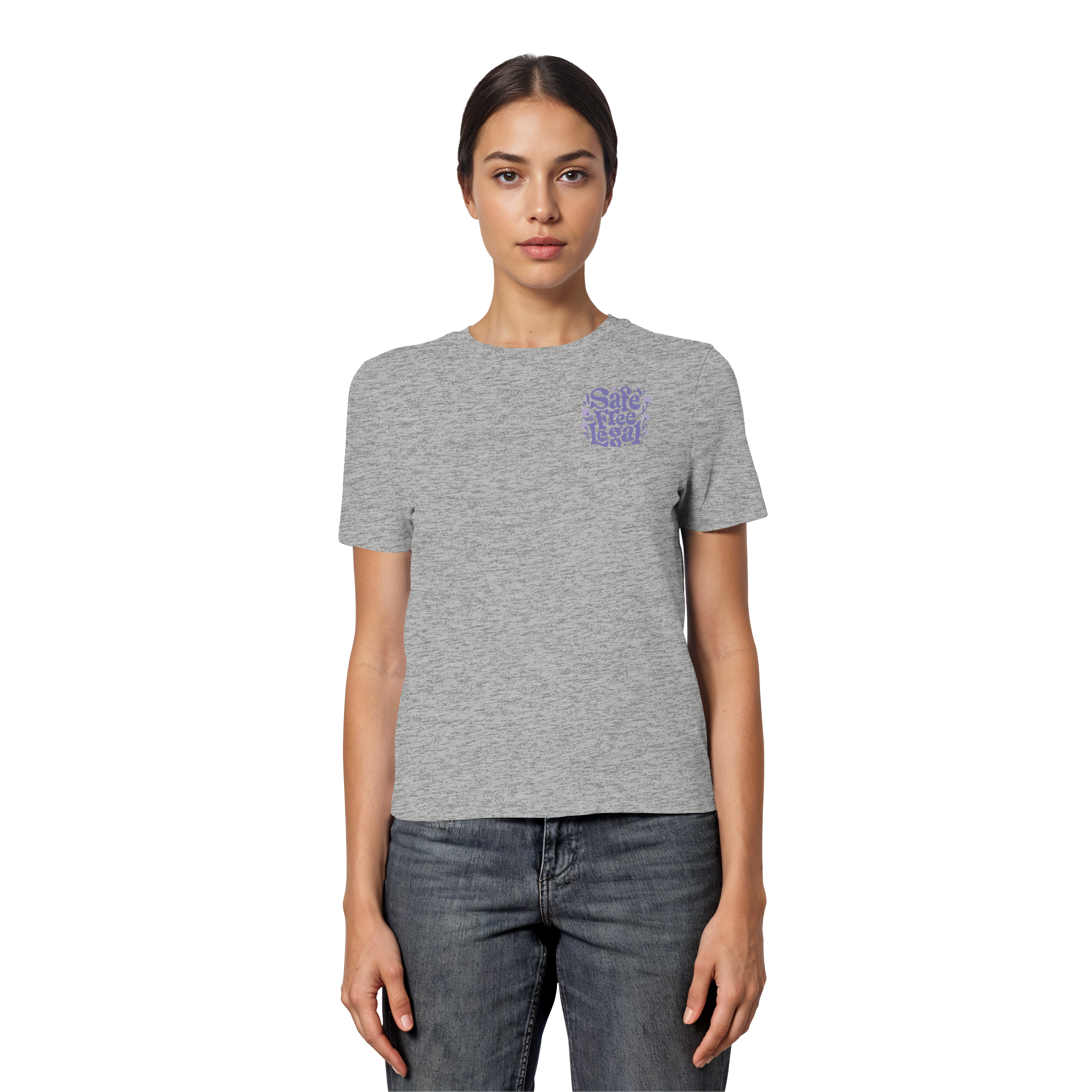Safe Free Legal "Blumen Edition" - Fitted Ladies Organic Shirt