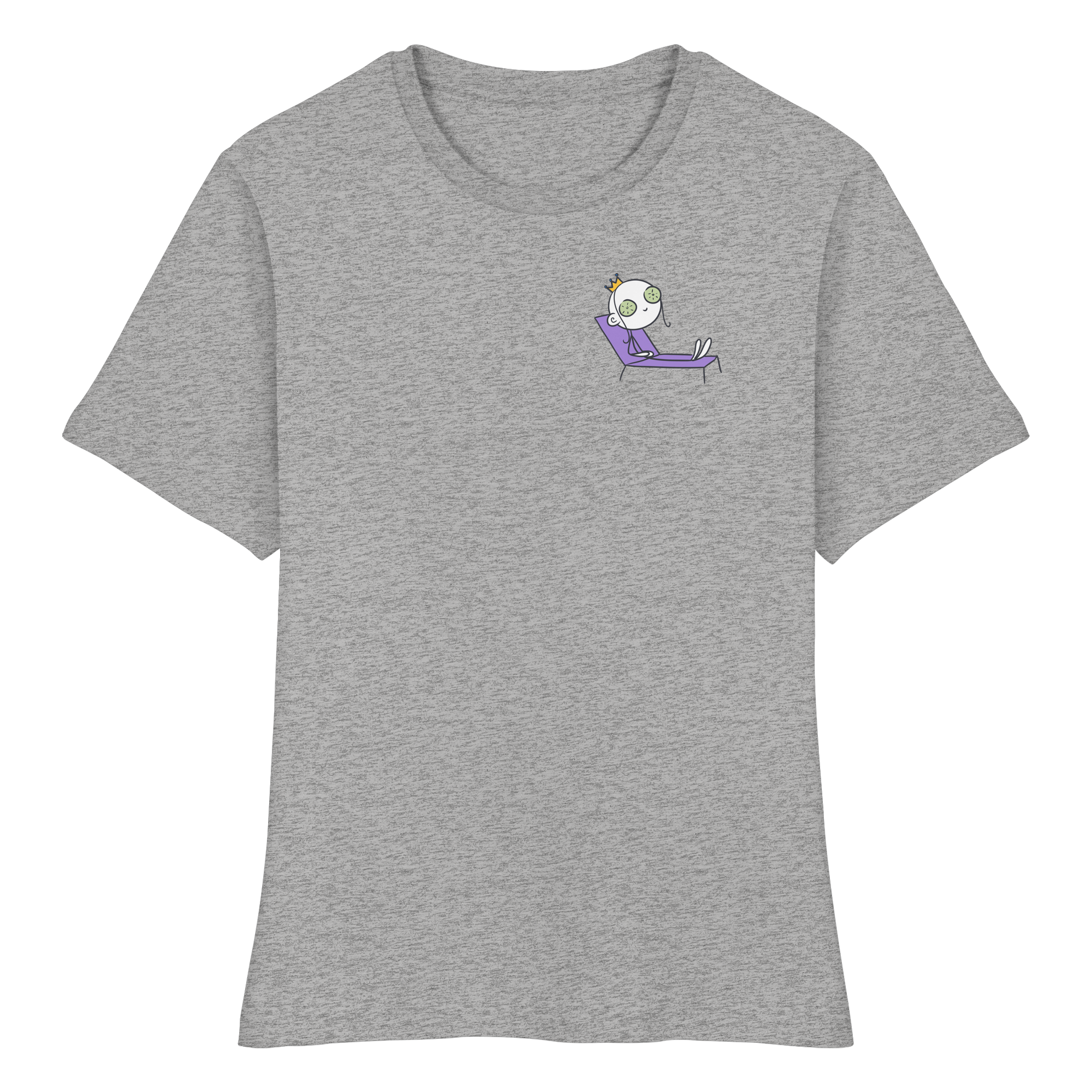 Seelenmännchen "Chill Out Edition" Brustprint - Fitted Ladies Organic Shirt