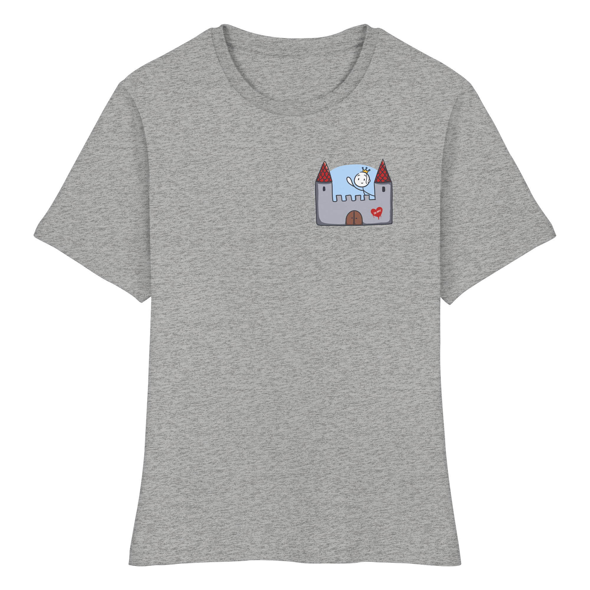 Hier und jetzt bin ich in Sicherheit "Schwarze Edition" Backprint - Fitted Ladies Organic Shirt