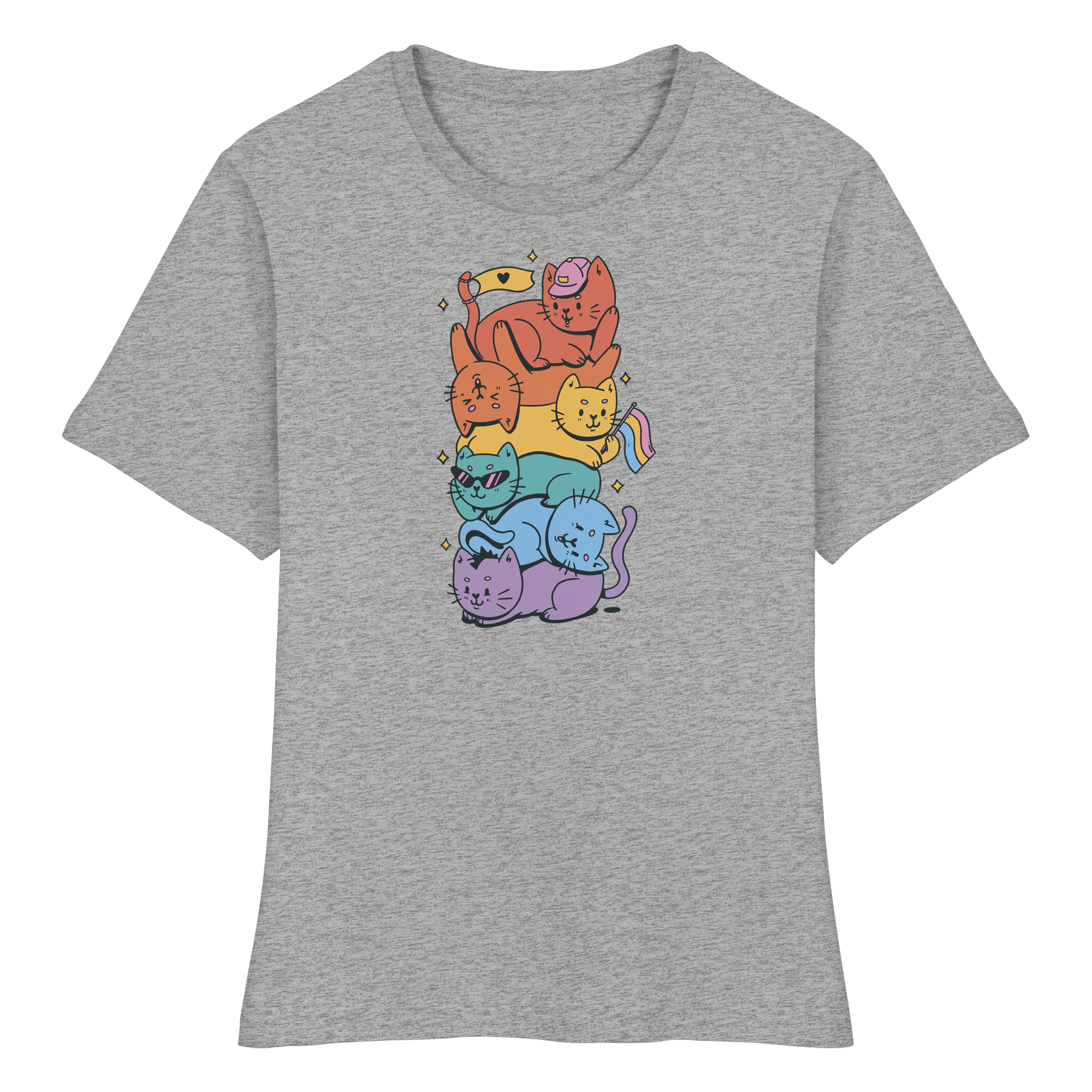 LGBTQ+ Katzen - Fitted Ladies Organic Shirt