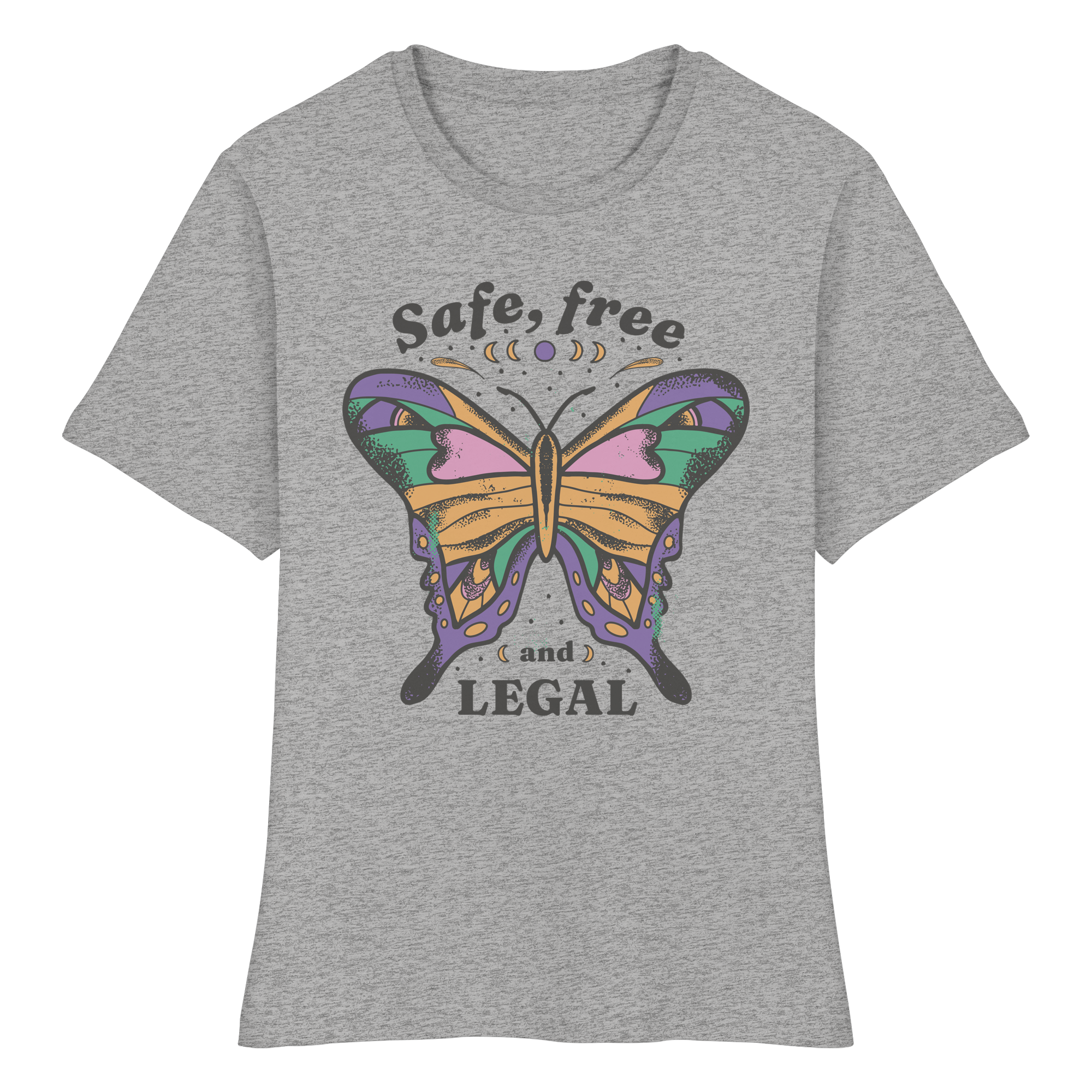 Safe Free Legal "Schmetterling Edition" - Fitted Ladies Organic Shirt