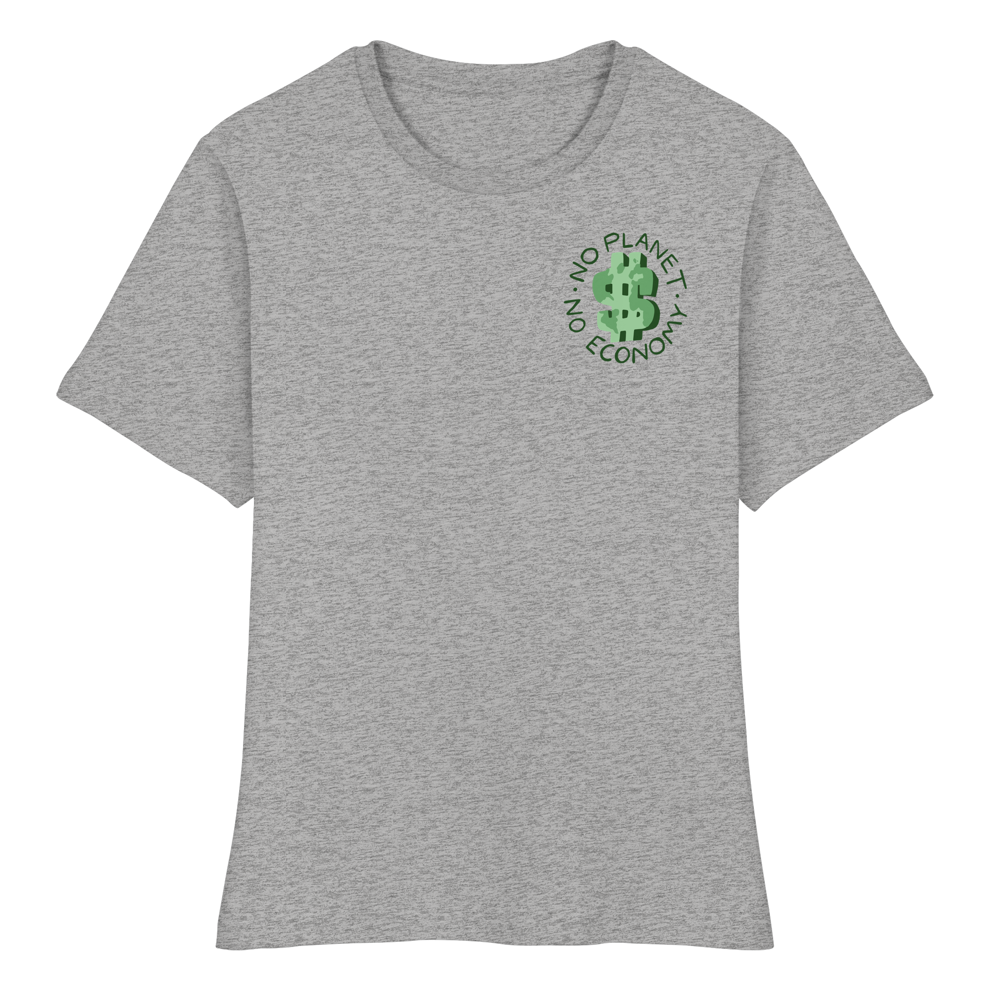 No Planet No Economy - Fitted Ladies Organic Shirt