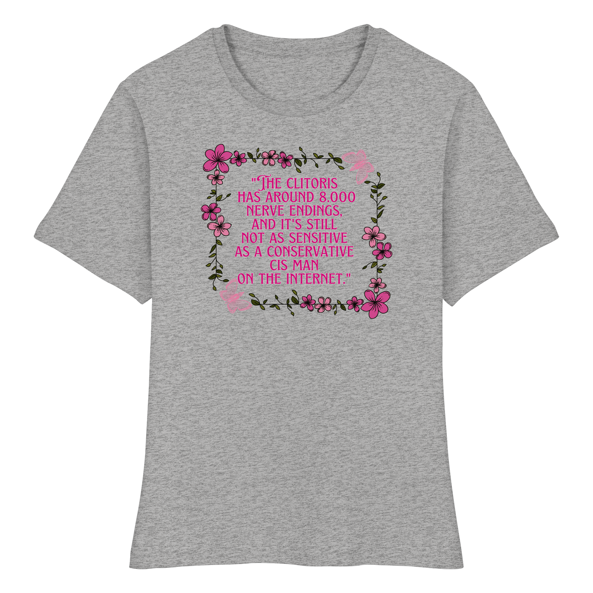 The Clitoris has around 8.000 Nerve Endings - Fitted Ladies Organic Shirt