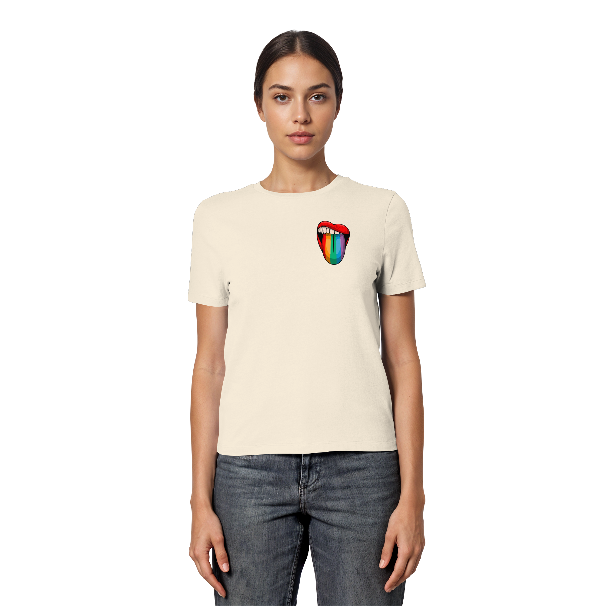 Speak Up or Shut Up Backprint - Fitted Ladies Organic Shirt