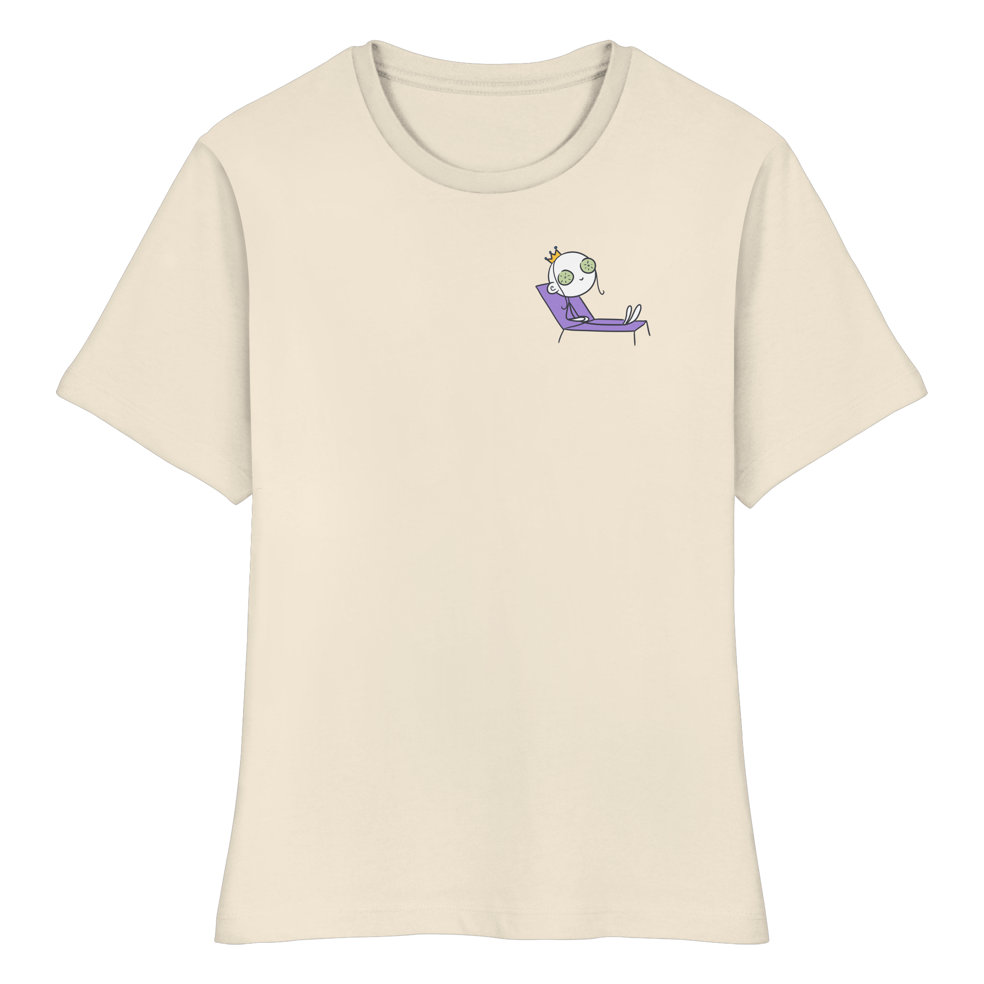 Seelenmännchen "Chill Out Edition" Brustprint - Fitted Ladies Organic Shirt