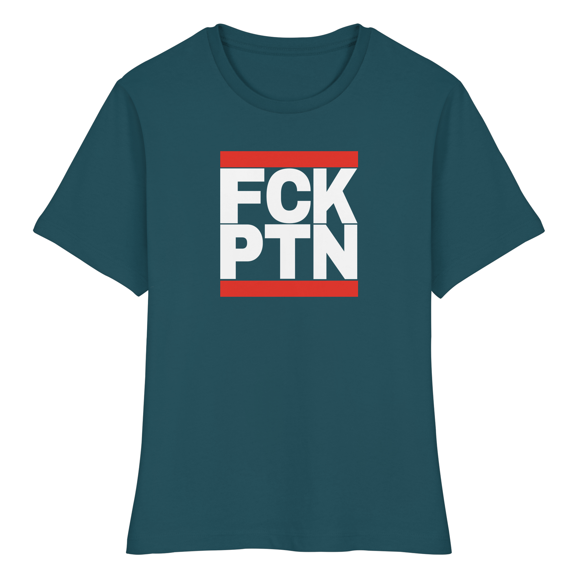 FCK PTN (weiße Schrift) - Fitted Ladies Organic Shirt
