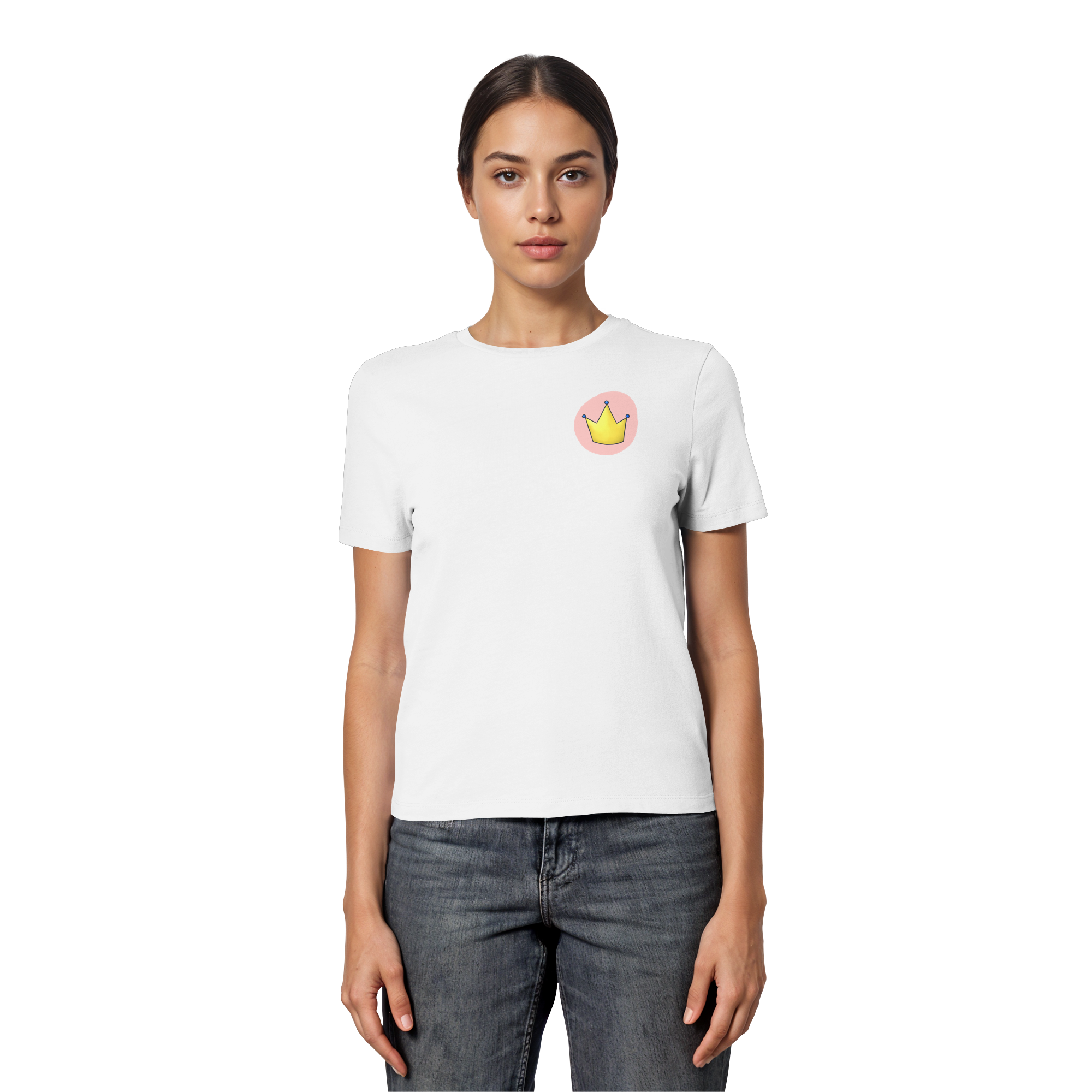 Survivor Queens Logo "Pink Bubble Edition" - Fitted Ladies Organic Shirt