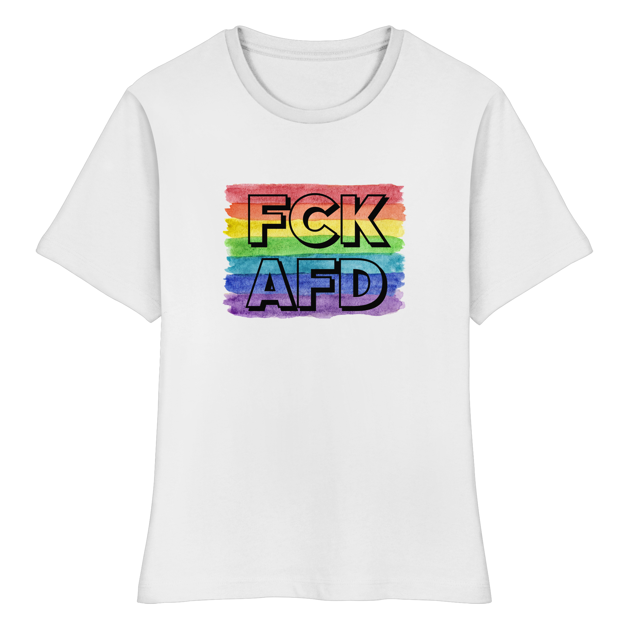 FCK AFD "Rainbow Resistance Edition" - Fitted Ladies Organic Shirt