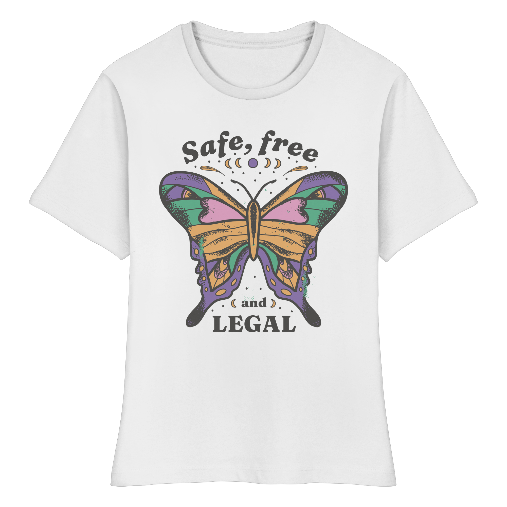 Safe Free Legal "Schmetterling Edition" - Fitted Ladies Organic Shirt