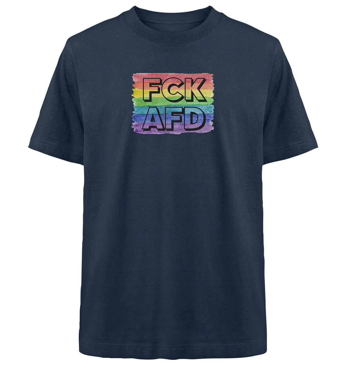 FCK AFD "Rainbow Resistance Edition" - Heavy Oversized Organic Shirt
