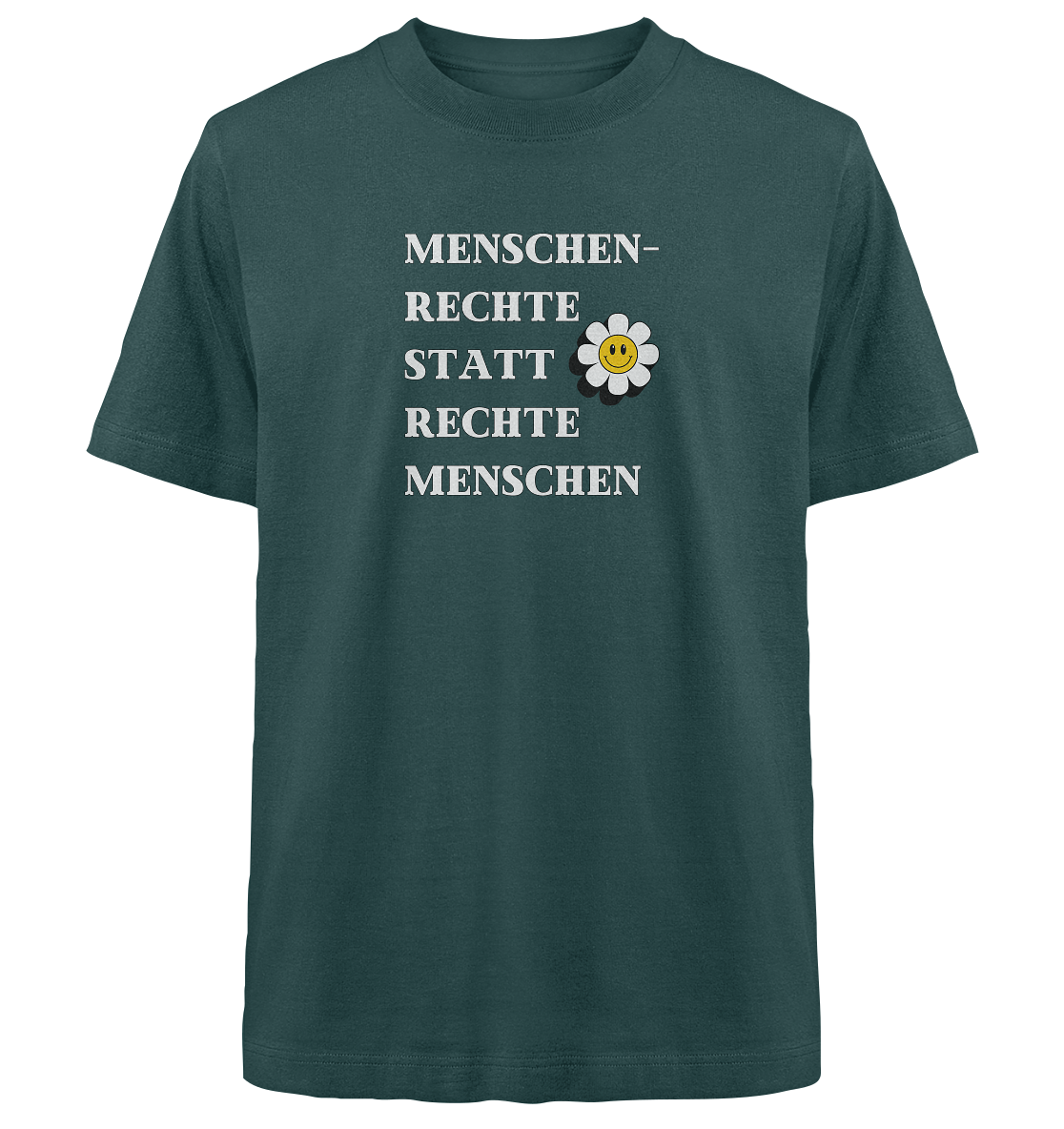Menschenrechte statt rechte Menschen - Heavy Oversized Organic Shirt