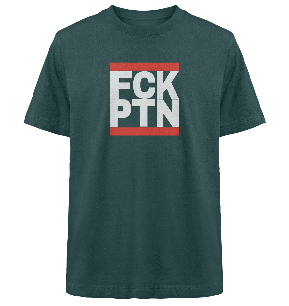 FCK PTN (weiße Schrift) - Heavy Oversized Organic Shirt