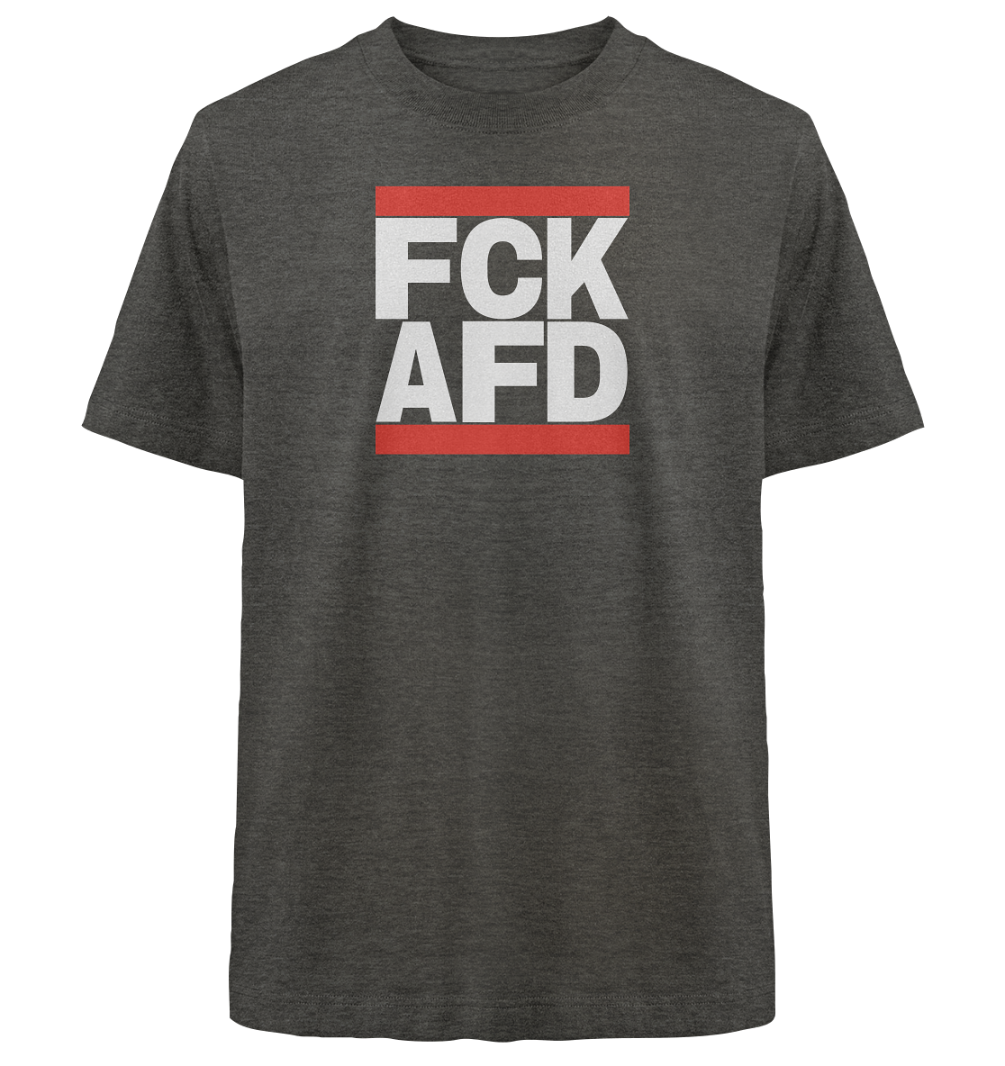 FCK AFD (weiße Schrift) - Heavy Oversized Organic Shirt