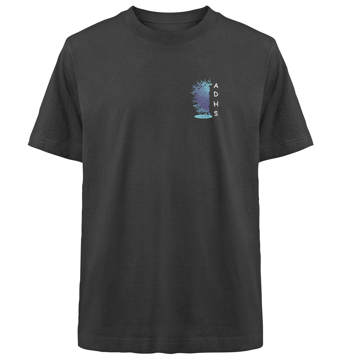 ADHS Ausdrucksvoll Direkt Hilfsbereit Selbstbewusst Backprint - Heavy Oversized Organic Shirt