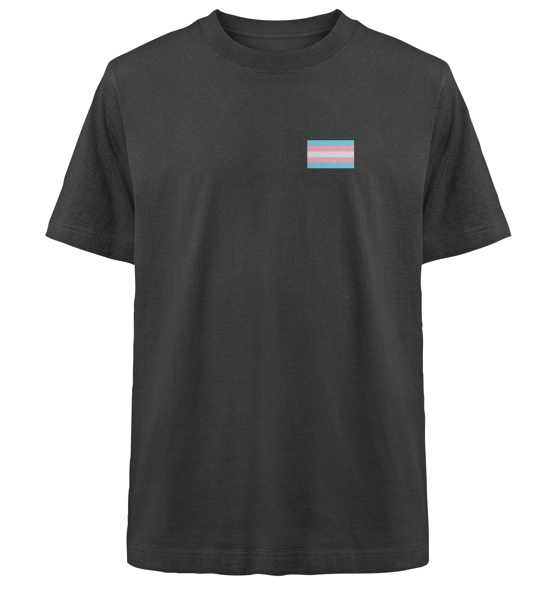 Trans Pride Flag - Heavy Oversized Organic Shirt