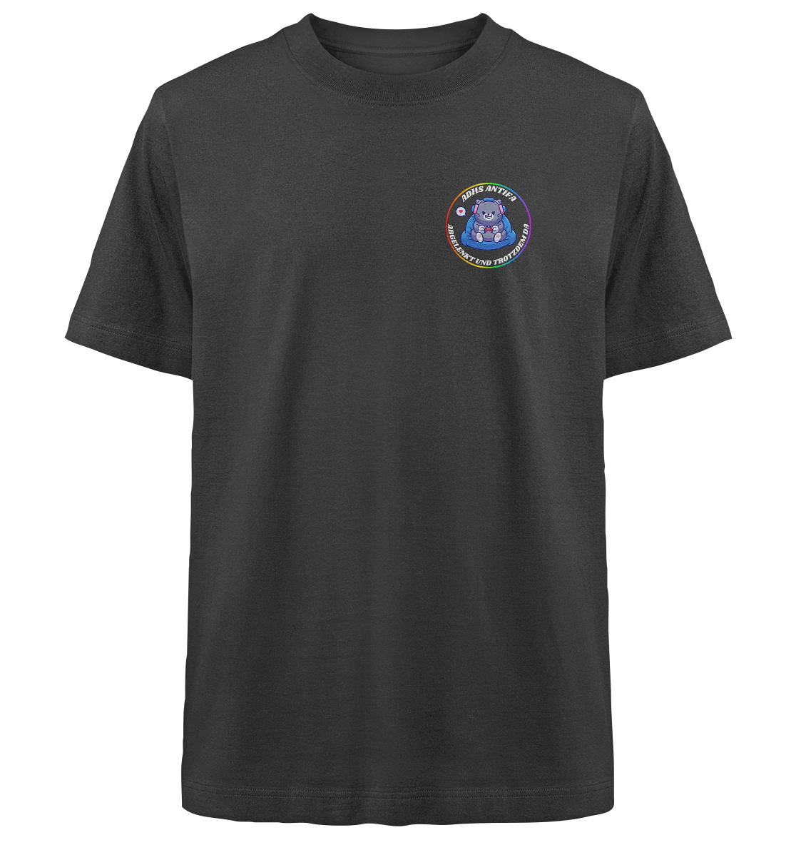 ADHS Antifa: Abgelenkt und trotzdem da "Gamer Cat Edition" - Heavy Oversized Organic Shirt