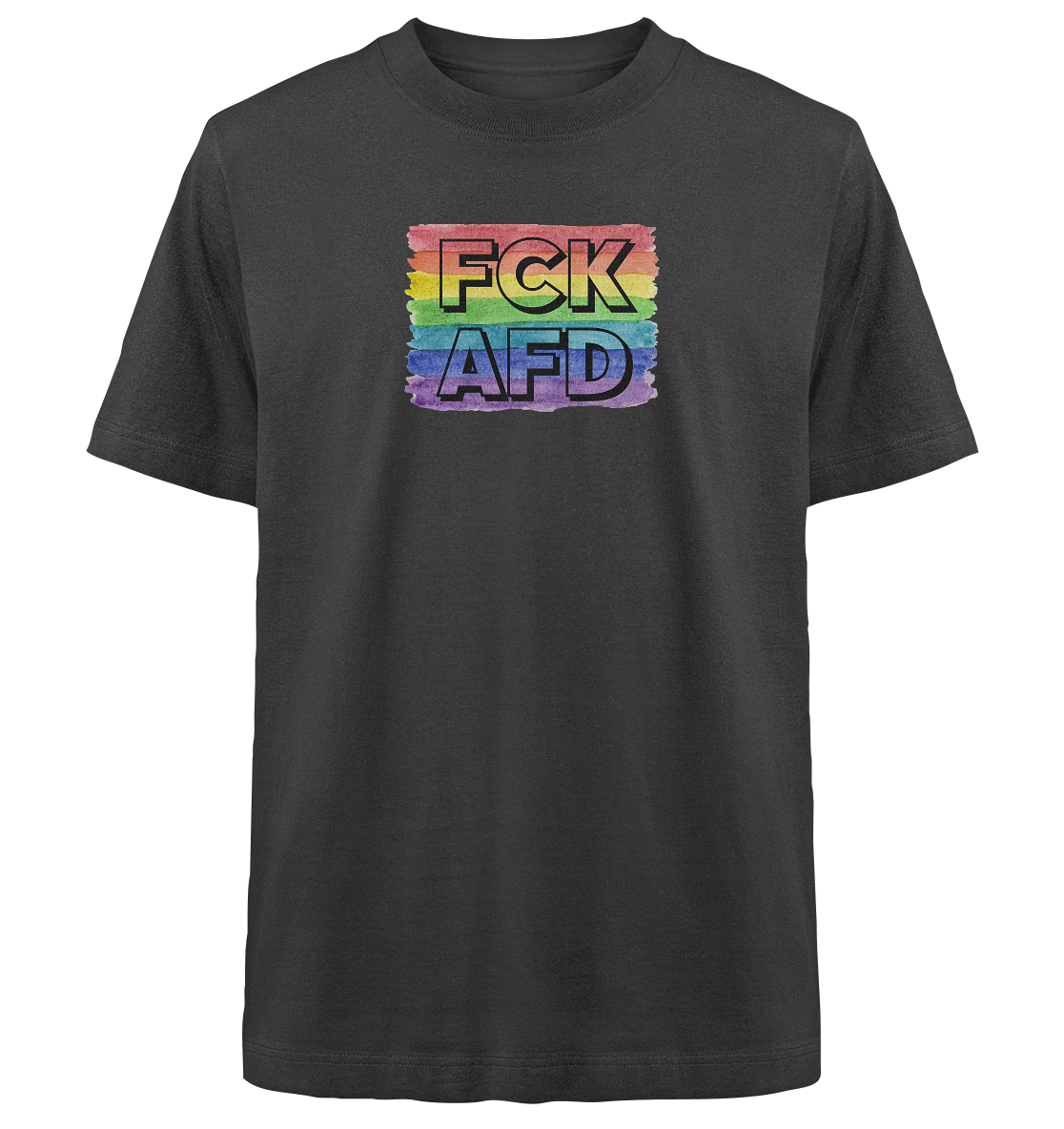 FCK AFD "Rainbow Resistance Edition" - Heavy Oversized Organic Shirt