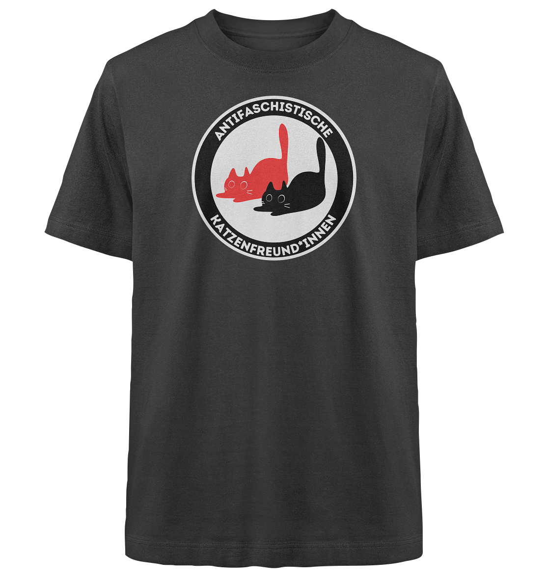 Antifaschistische Katzenfreund*innen - Heavy Oversized Organic Shirt
