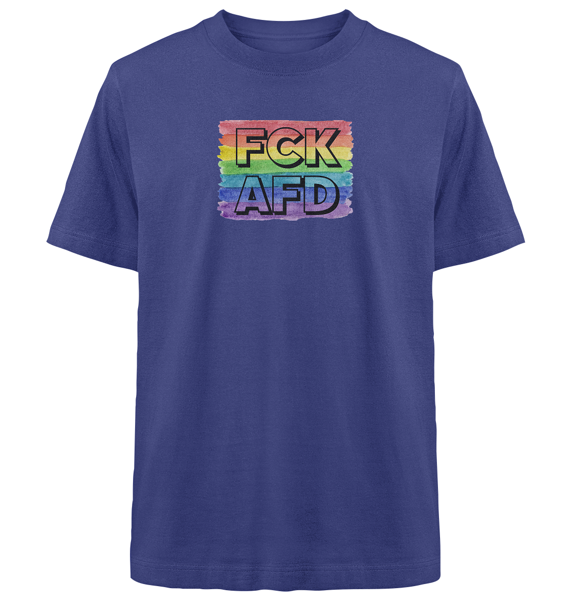 FCK AFD "Rainbow Resistance Edition" - Heavy Oversized Organic Shirt