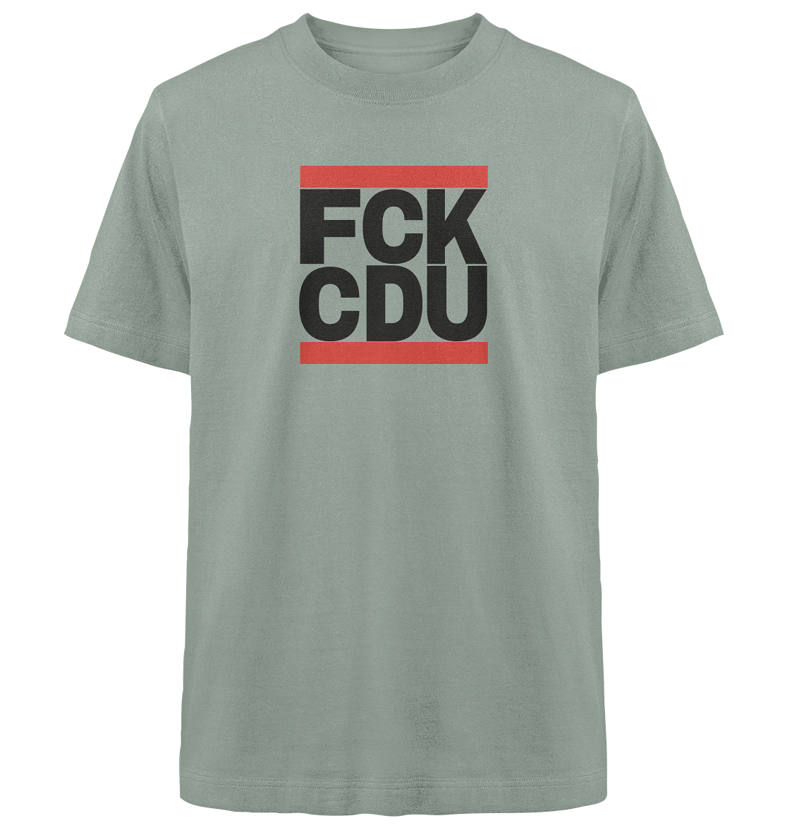 FCK CDU (schwarze Schrift) - Heavy Oversized Organic Shirt