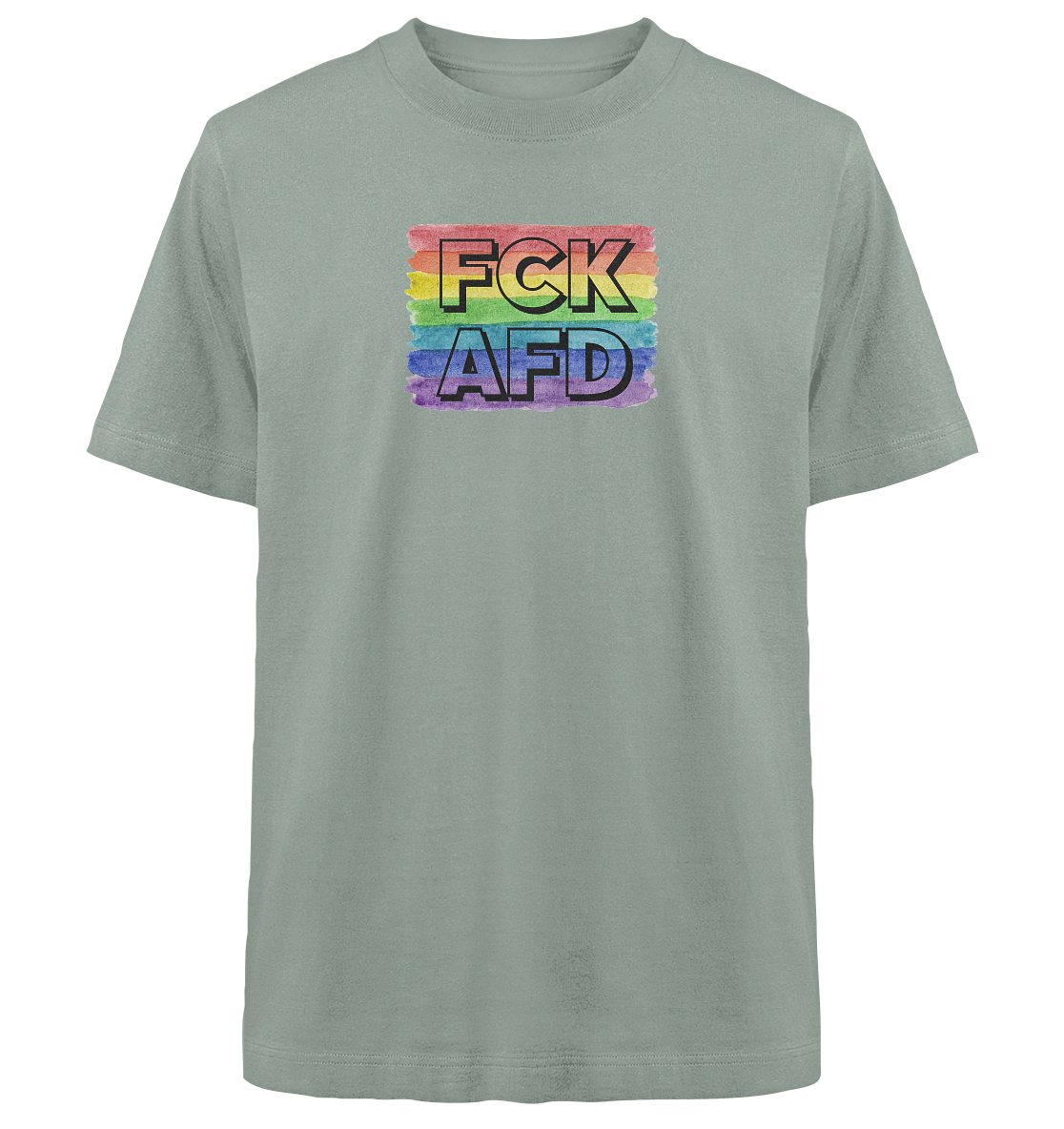 FCK AFD "Rainbow Resistance Edition" - Heavy Oversized Organic Shirt
