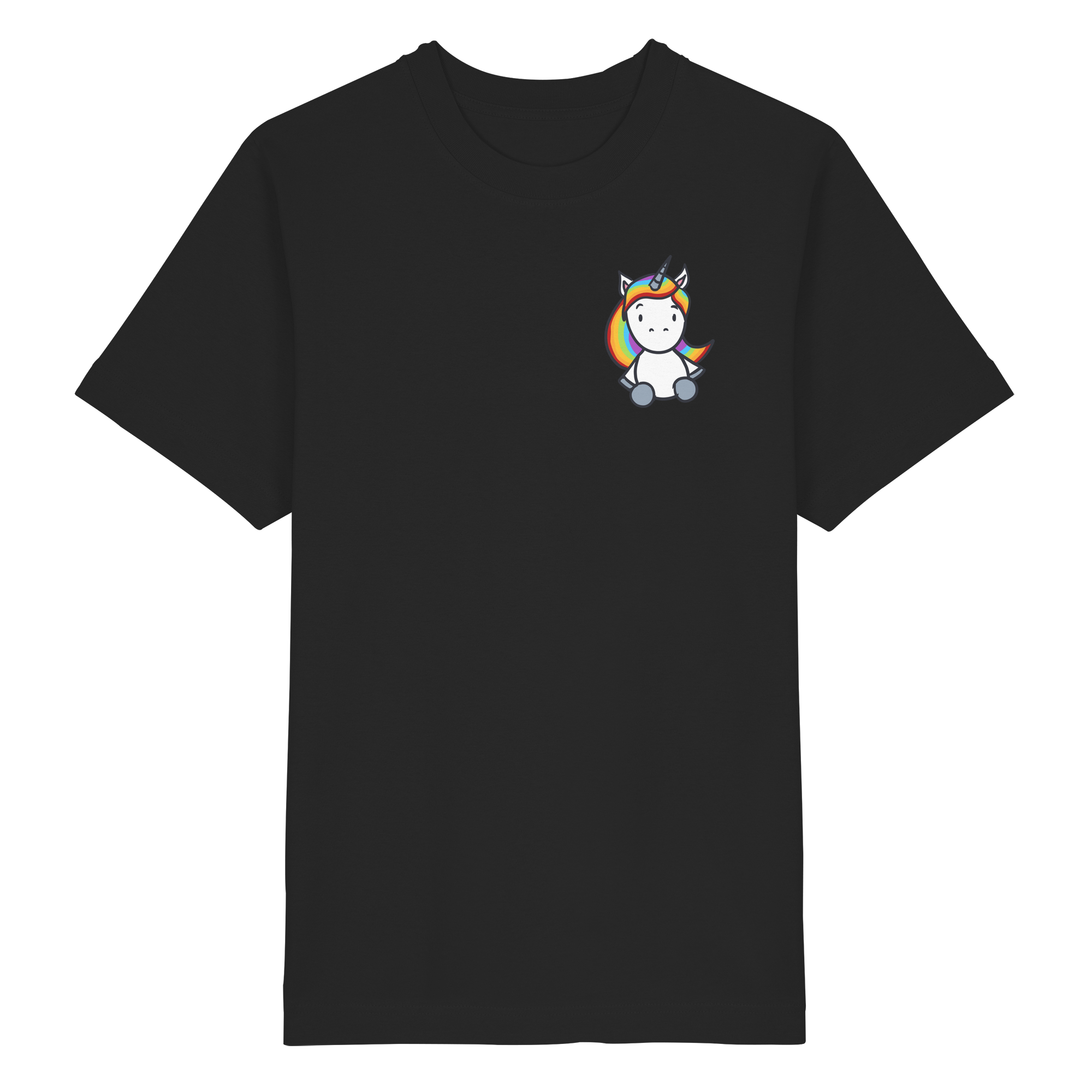 Schwarz Weiß wird Regenbogen Farben Backprint (dunkel) - Heavy Oversized Organic Shirt