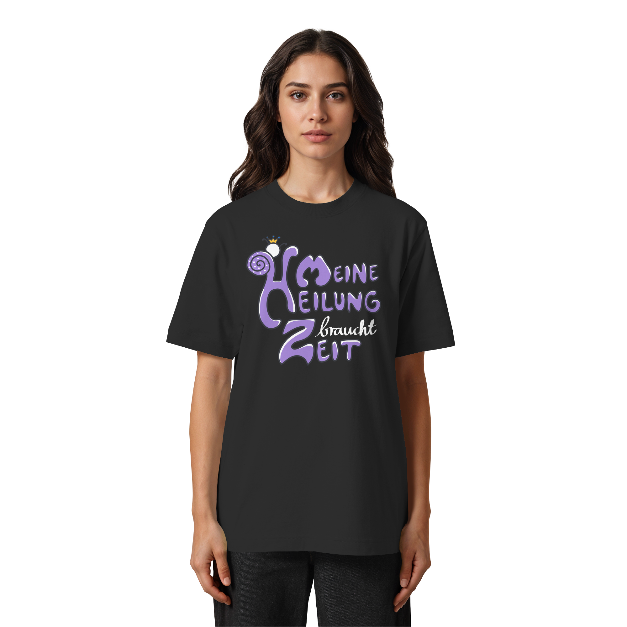 Meine Heilung braucht Zeit "Lila Edition" - Heavy Oversized Organic Shirt