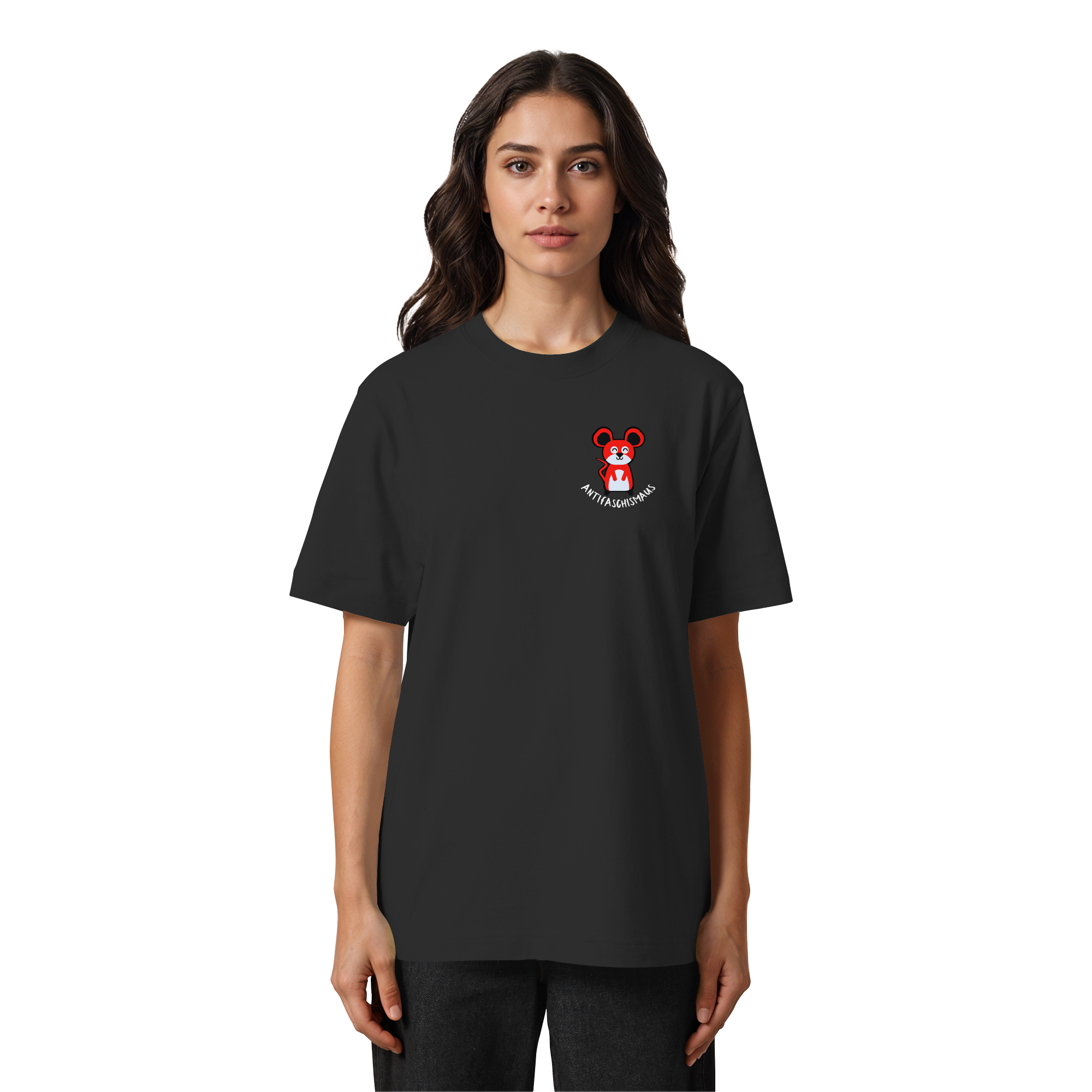 Antifaschismaus - Heavy Oversized Organic Shirt