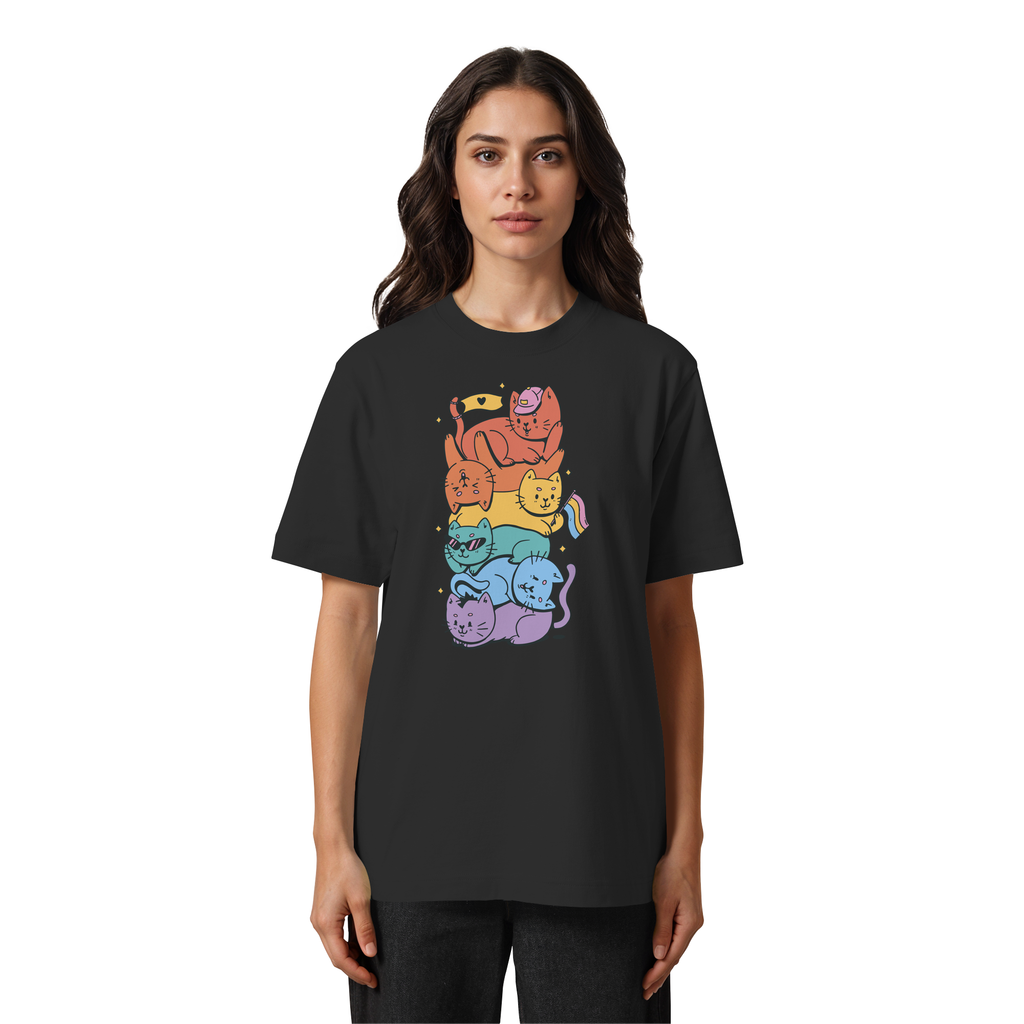 LGBTQ+ Katzen - Heavy Oversized Organic Shirt