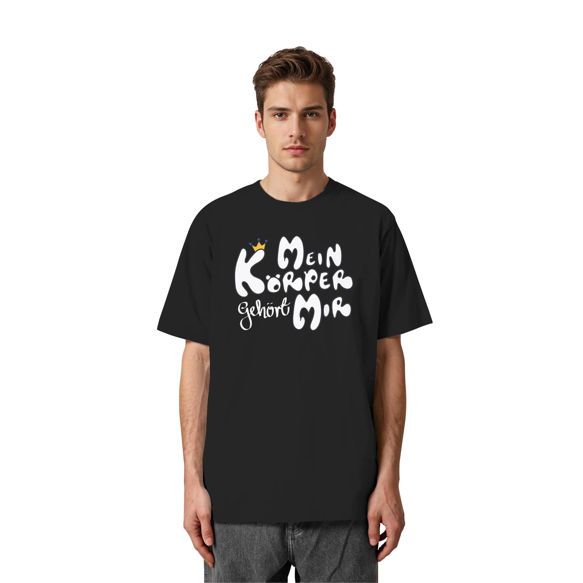 Mein Körper gehört mir "Weiße Edition" - Heavy Oversized Organic Shirt